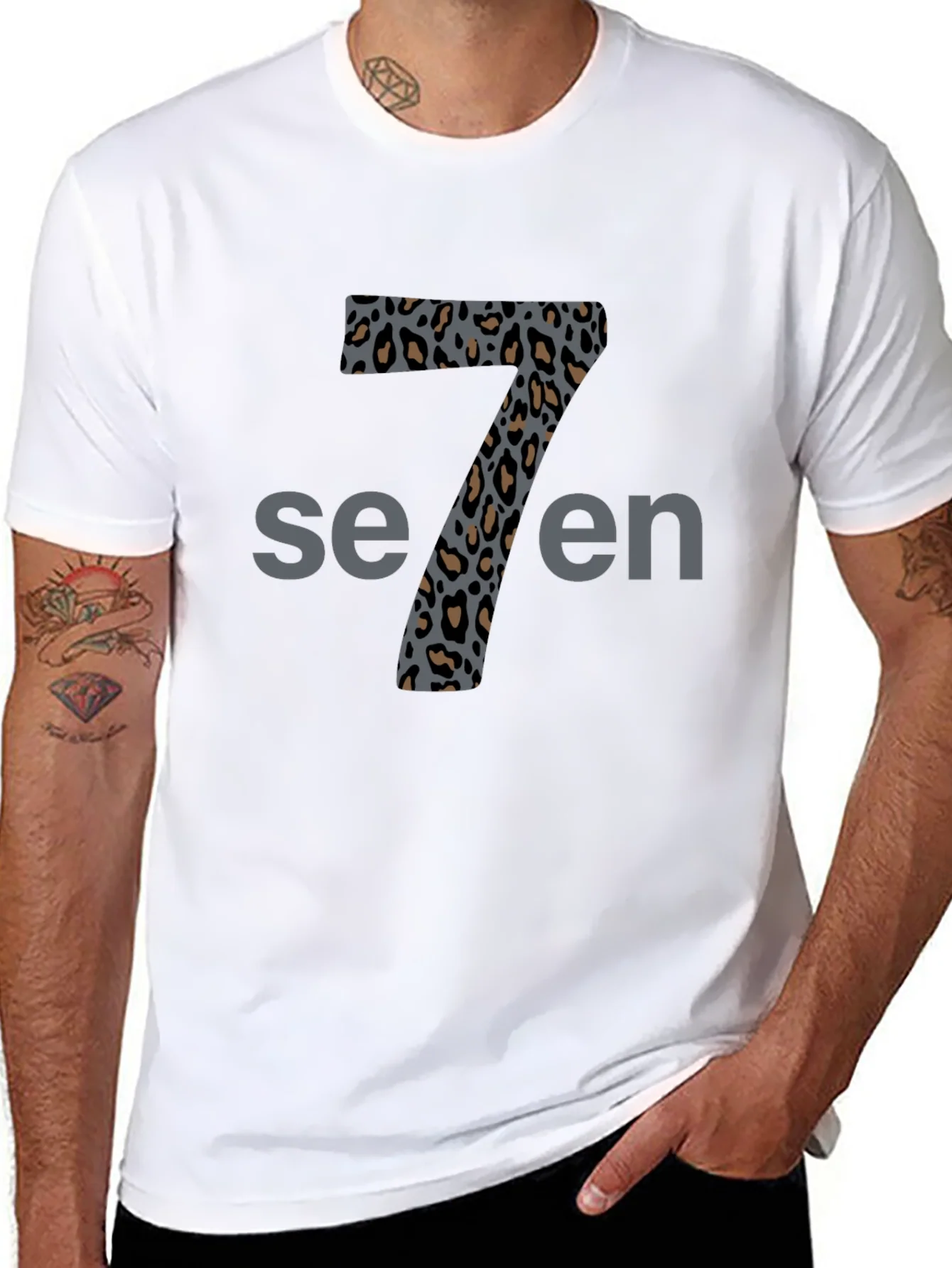 Leopard Print Number Seven T-Shirt