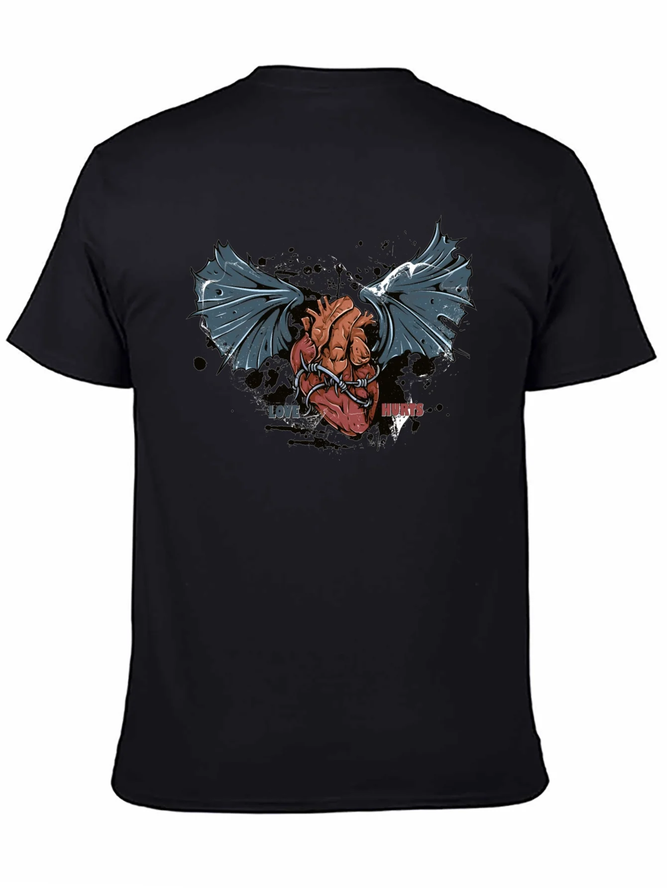 Love Hurts T-Shirt - Winged Heart Graphic Tee