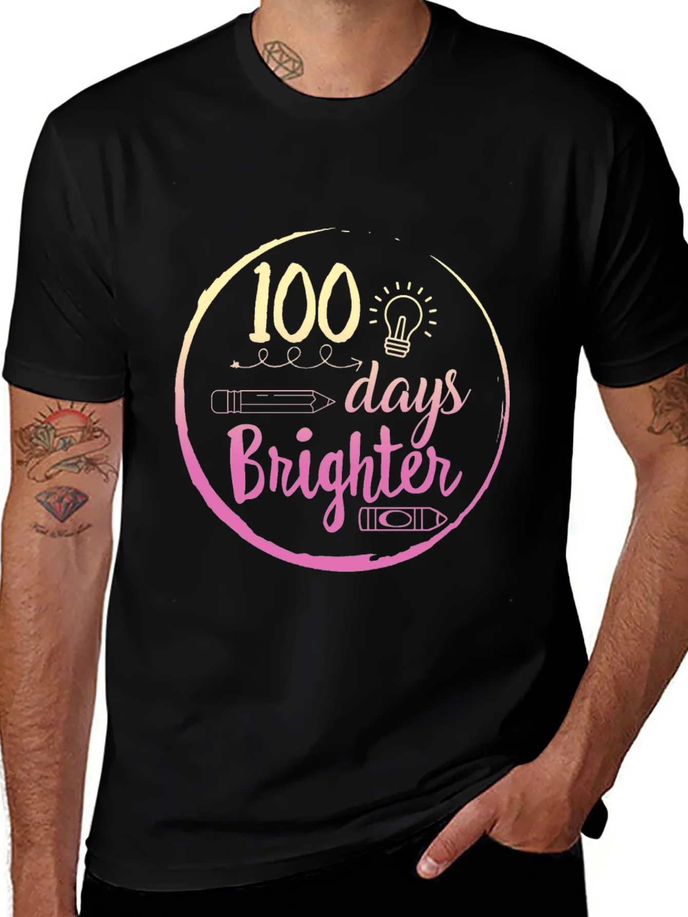 100 Days Brighter Black T-Shirt