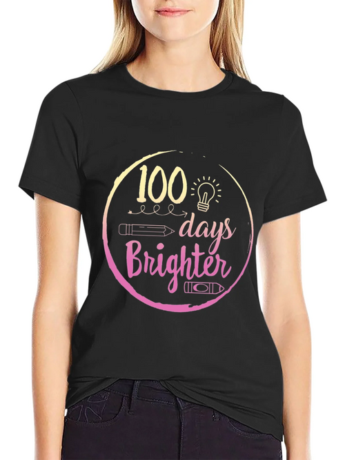 100 Days Brighter Black T-Shirt
