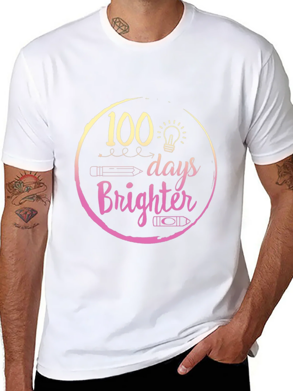 100 Days Brighter Black T-Shirt