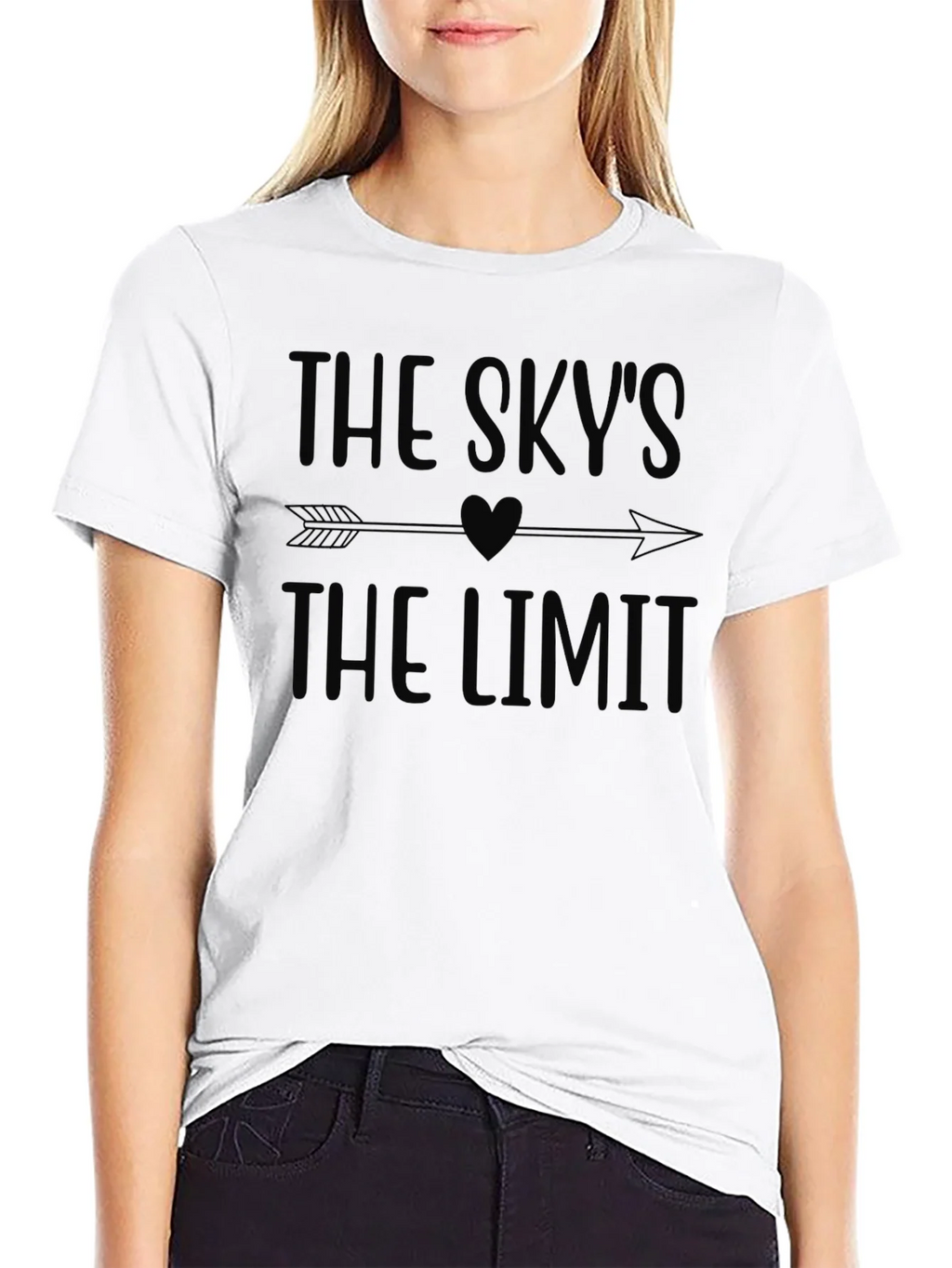The Skys The Limit Black Graphic Tee