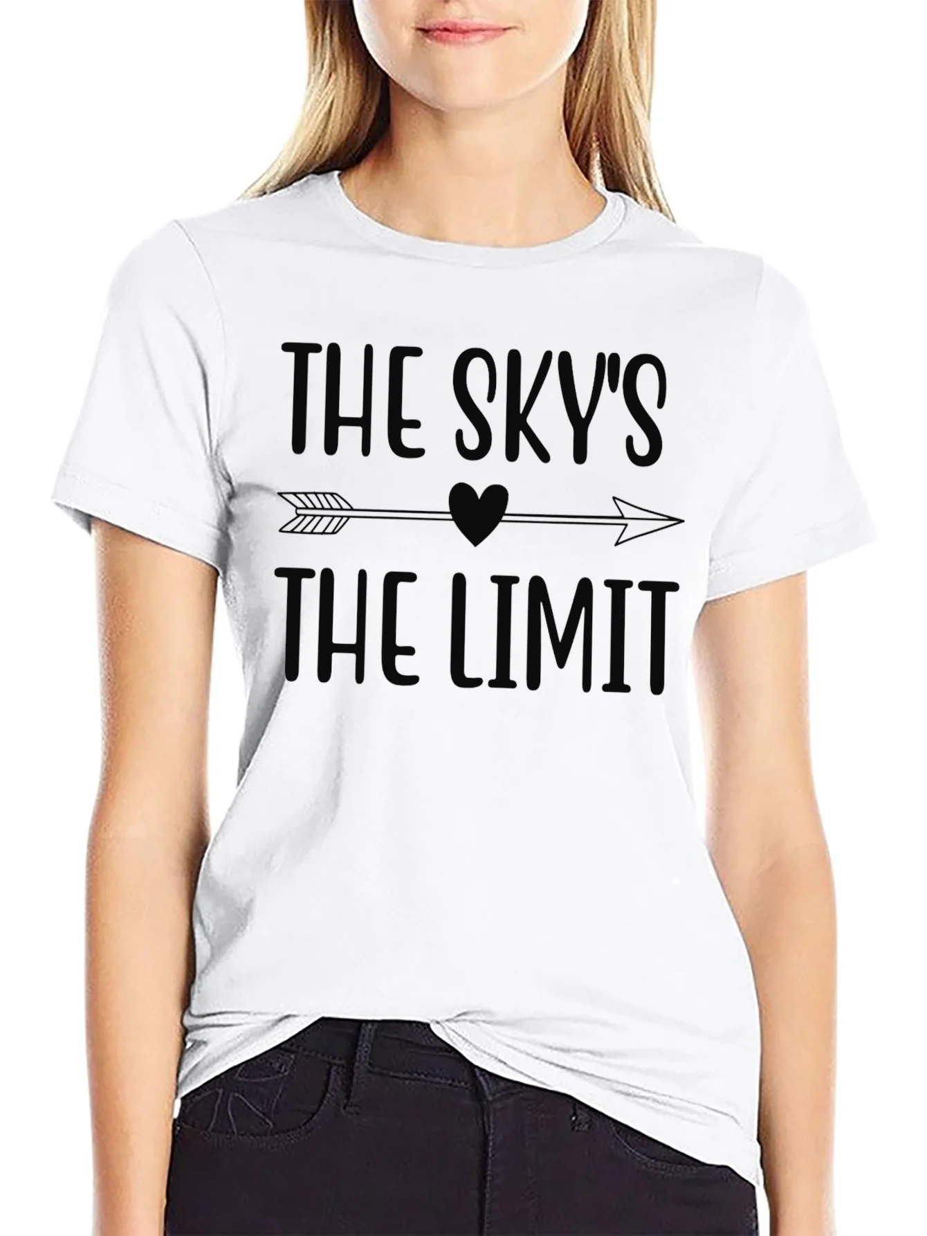 The Skys The Limit Black Graphic Tee