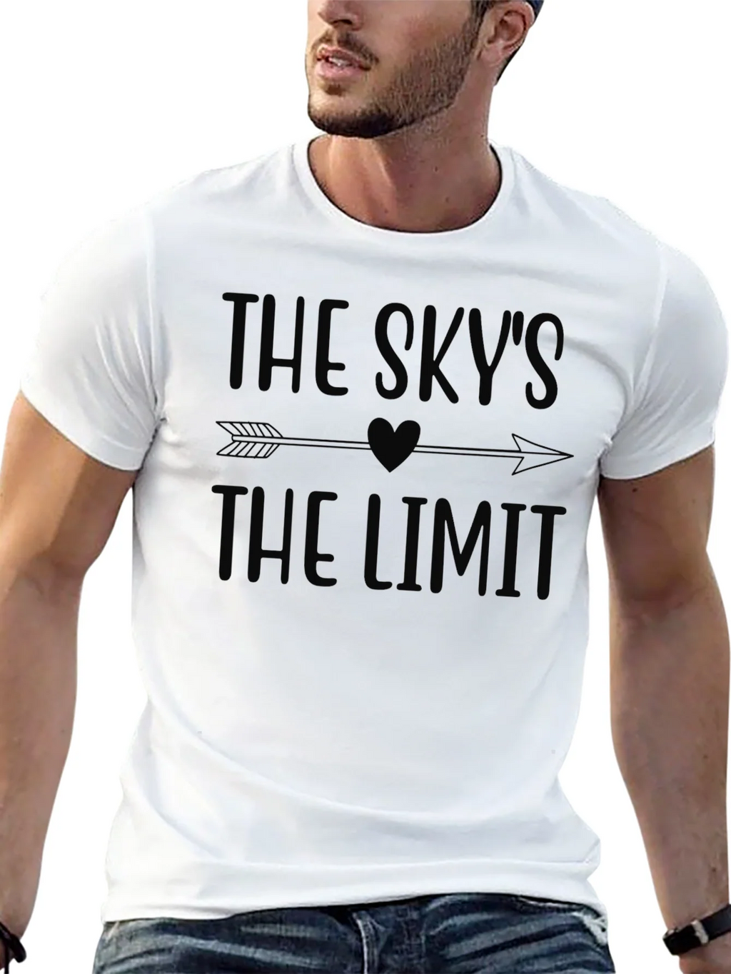 The Skys The Limit Black Graphic Tee