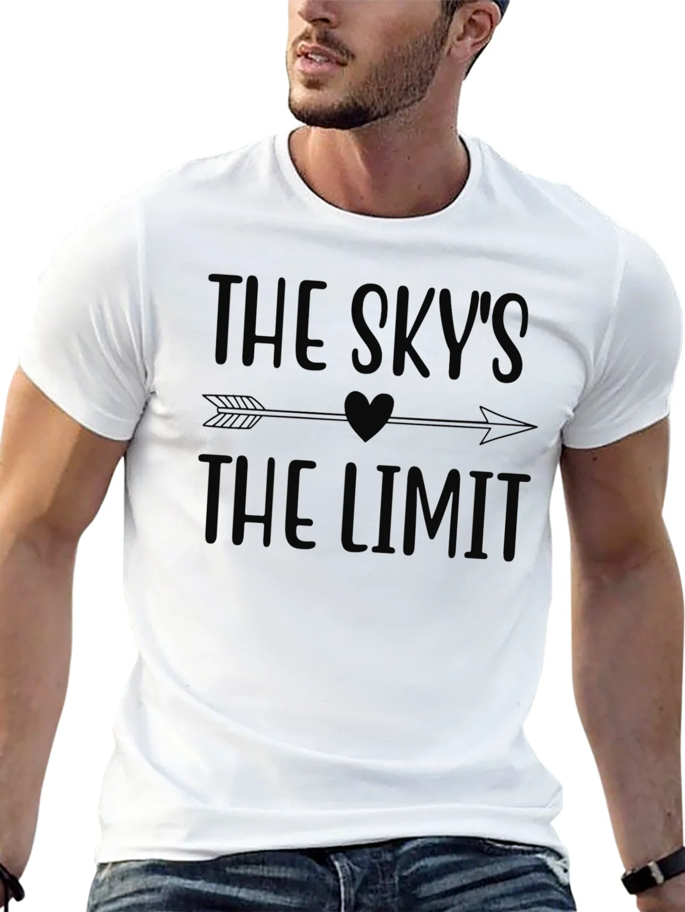 The Skys The Limit Black Graphic Tee