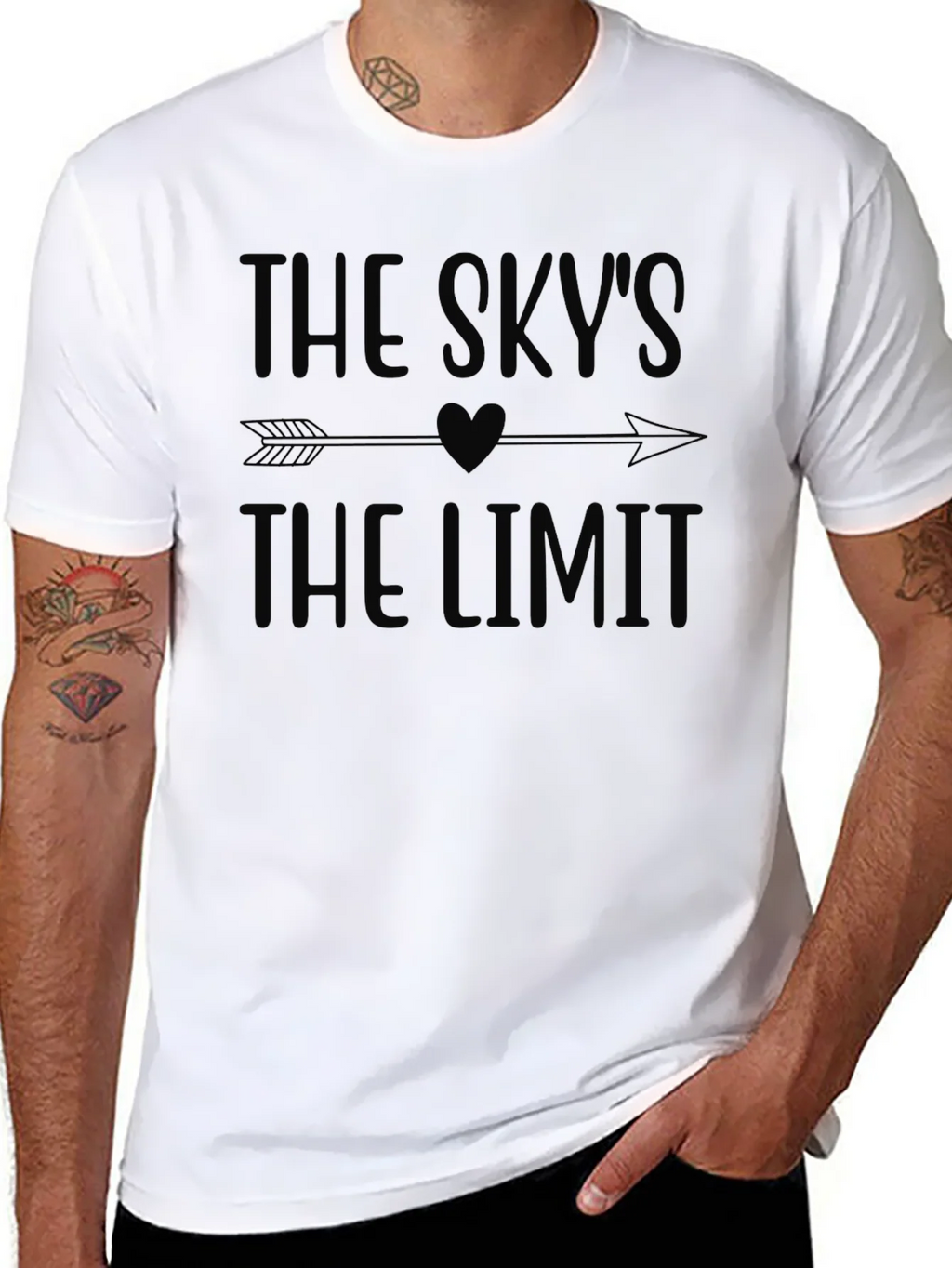 The Skys The Limit Black Graphic Tee