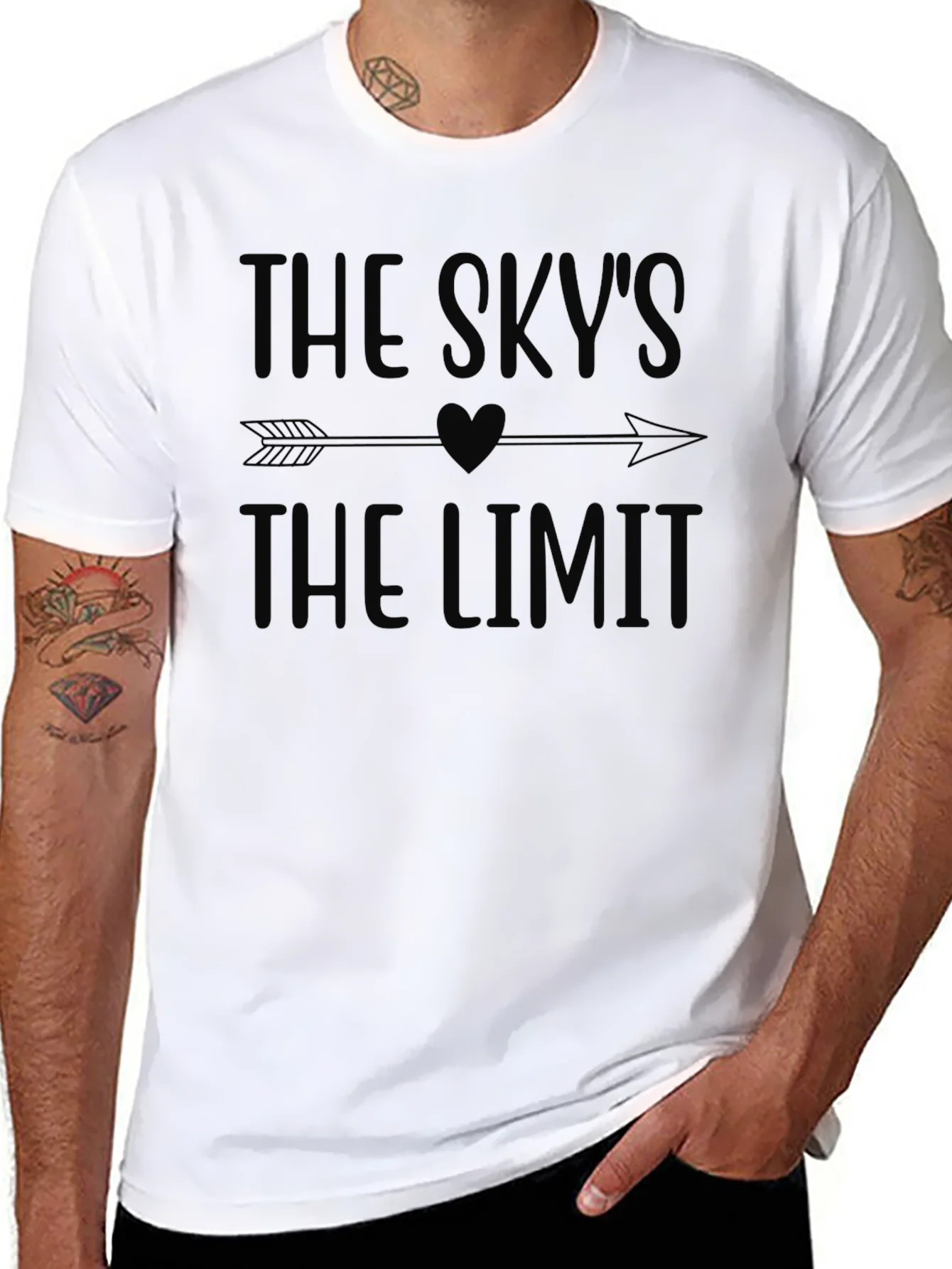The Skys The Limit Black Graphic Tee