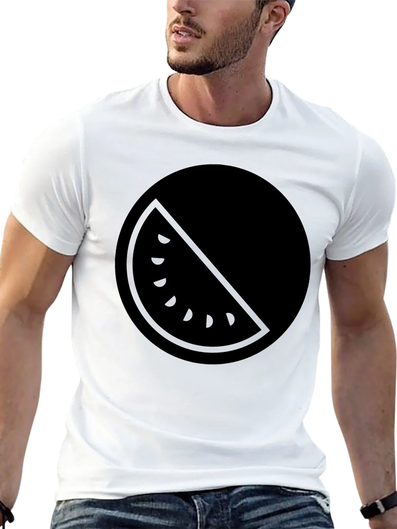 Black Watermelon Slice Graphic Tee