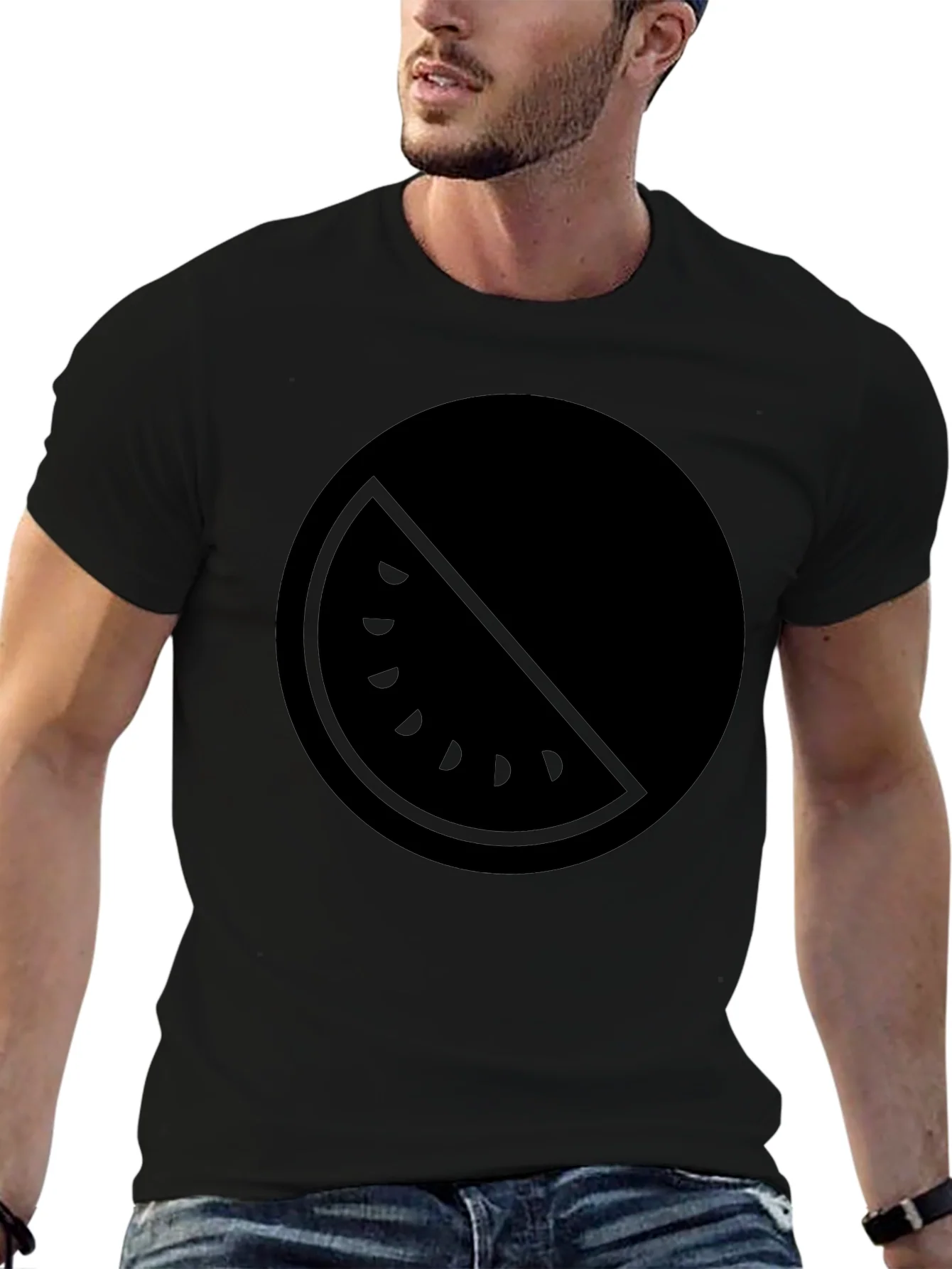 Black Watermelon Slice Graphic Tee