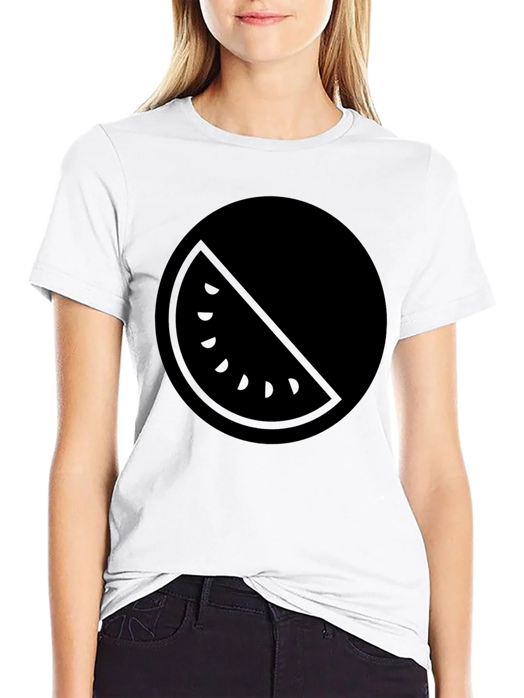 Black Watermelon Slice Graphic Tee