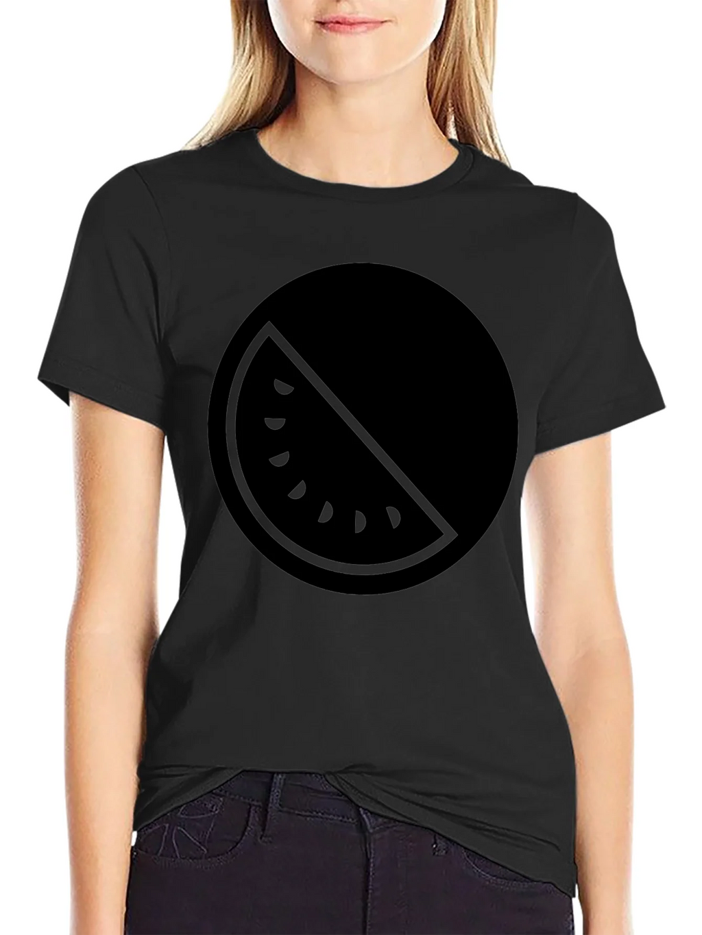 Black Watermelon Slice Graphic Tee