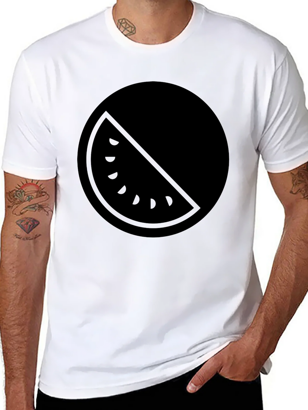 Black Watermelon Slice Graphic Tee