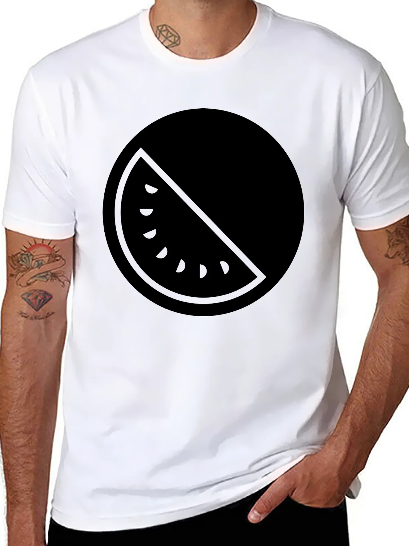 Black Watermelon Slice Graphic Tee