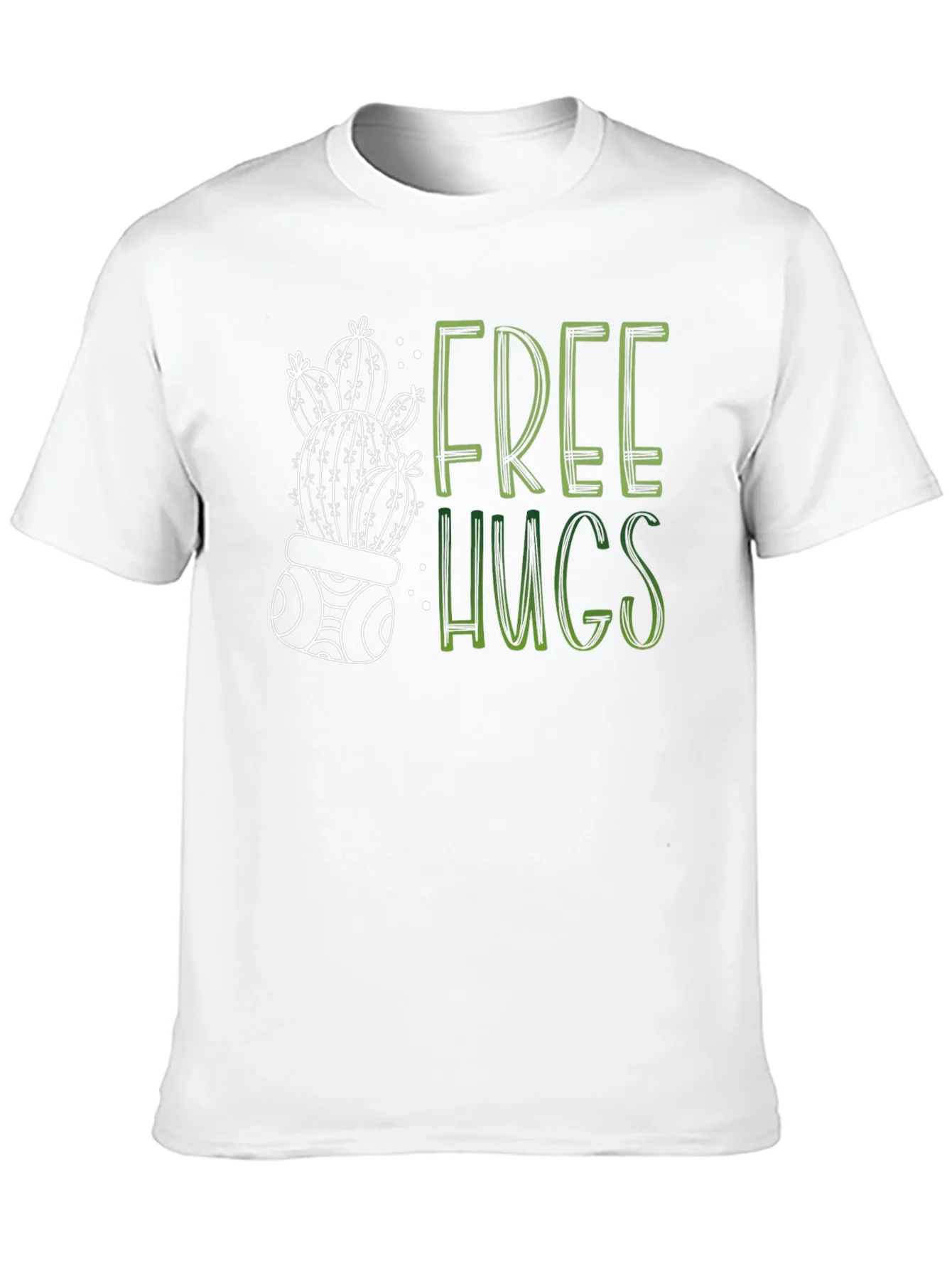 Free Hugs Cactus Graphic Tee - Soft Cotton Blend