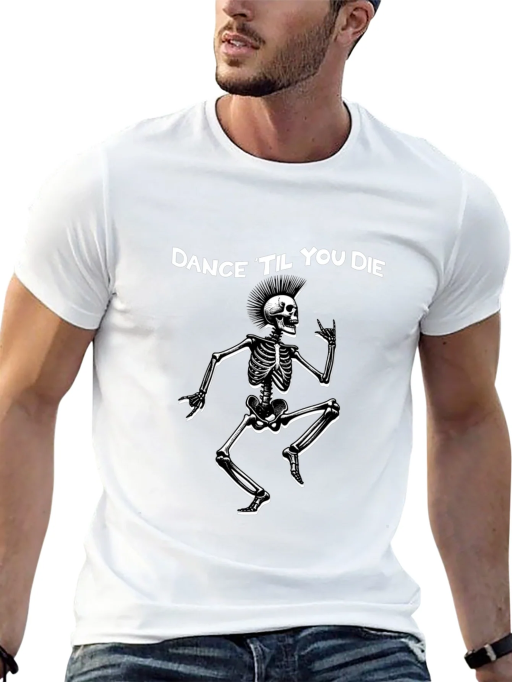 Dance Til You Die Skeleton Graphic Tee