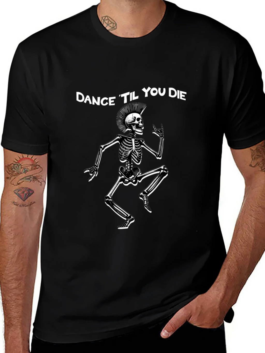 Dance Til You Die Skeleton Graphic Tee