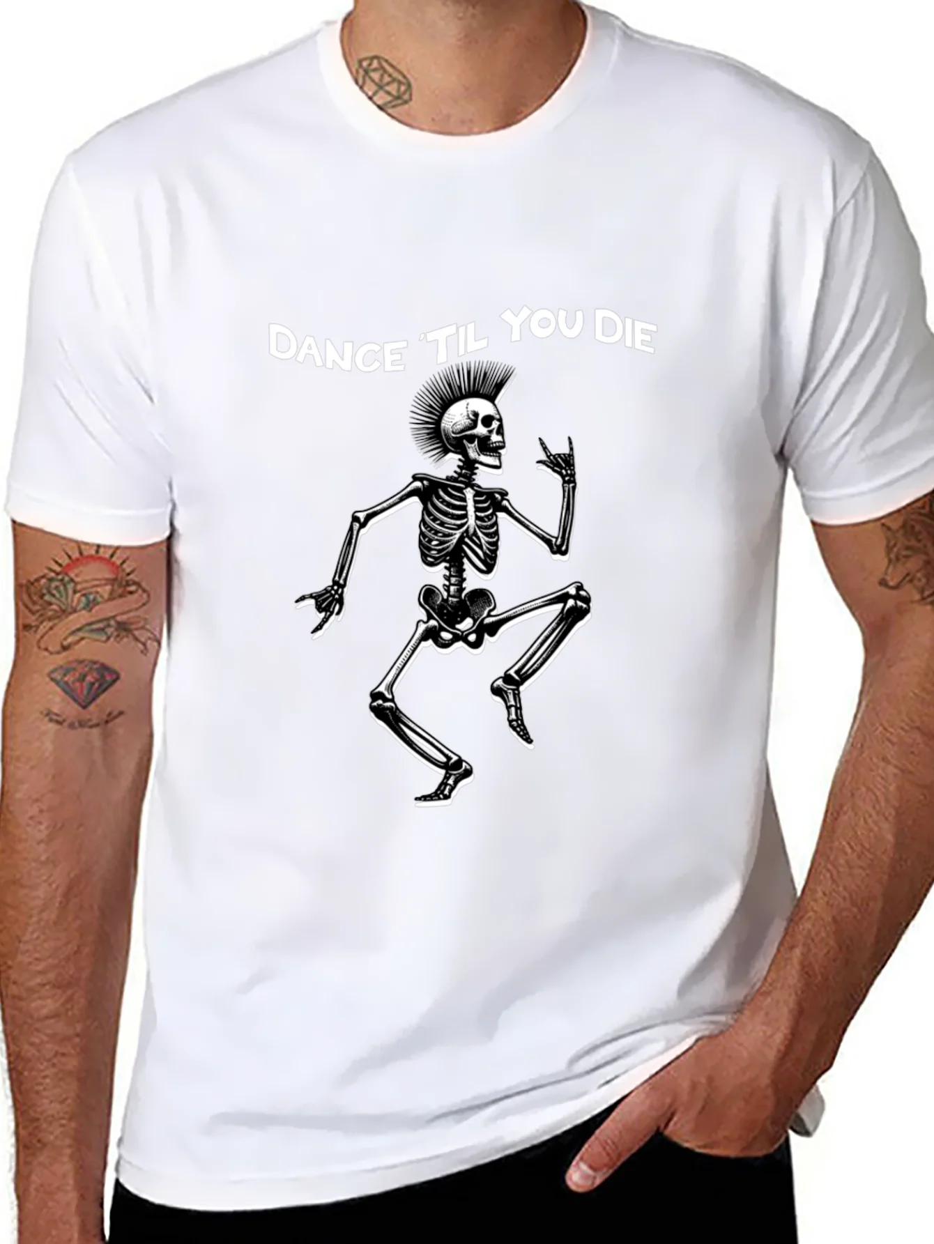 Dance Til You Die Skeleton Graphic Tee