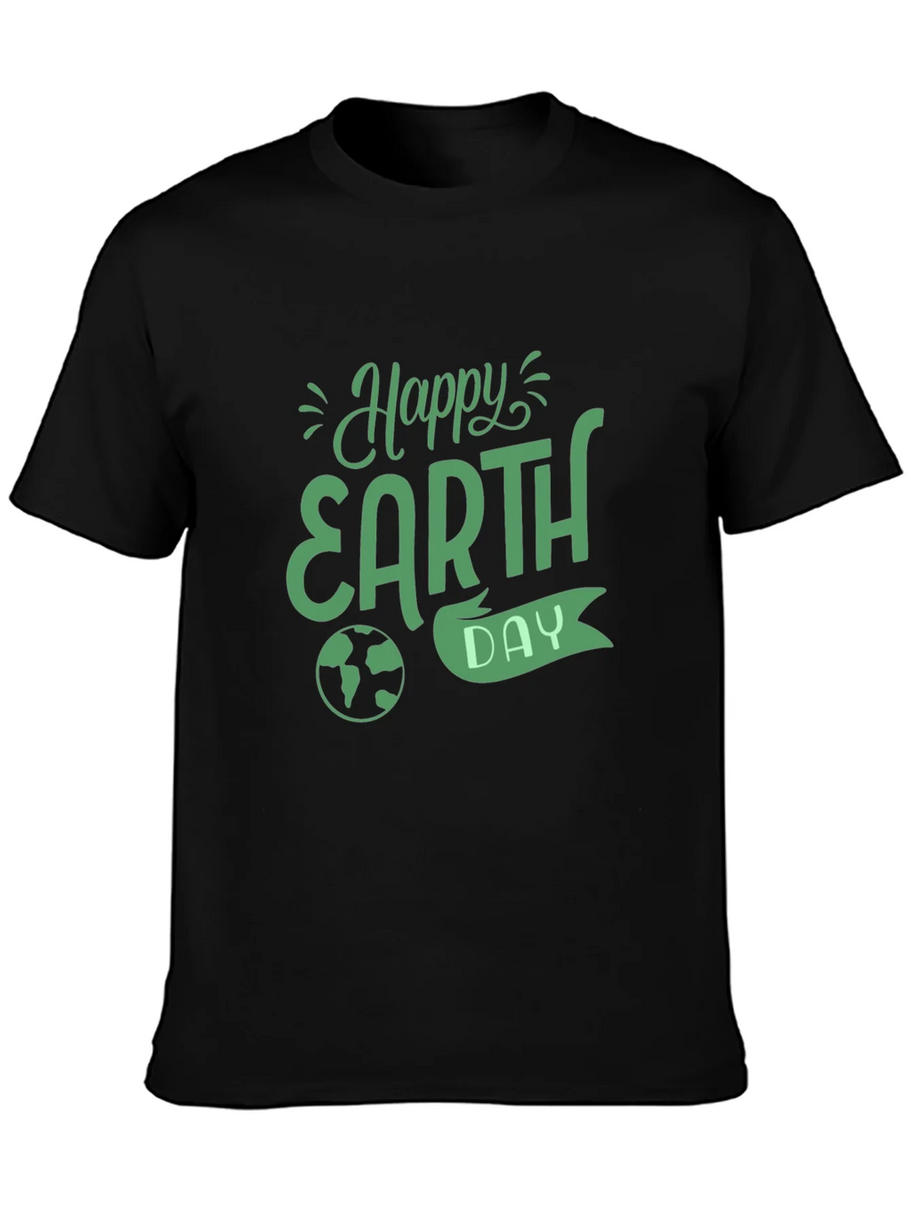 Happy Earth Day Black T-Shirt