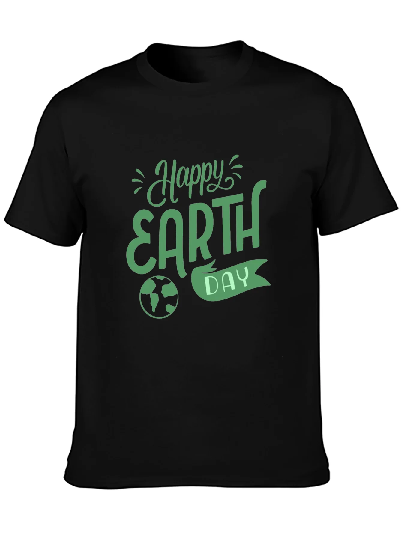Happy Earth Day Black T-Shirt