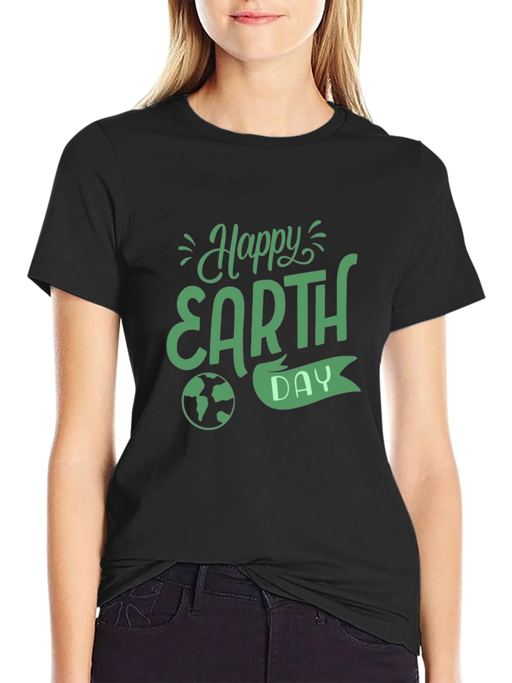 Happy Earth Day Black T-Shirt