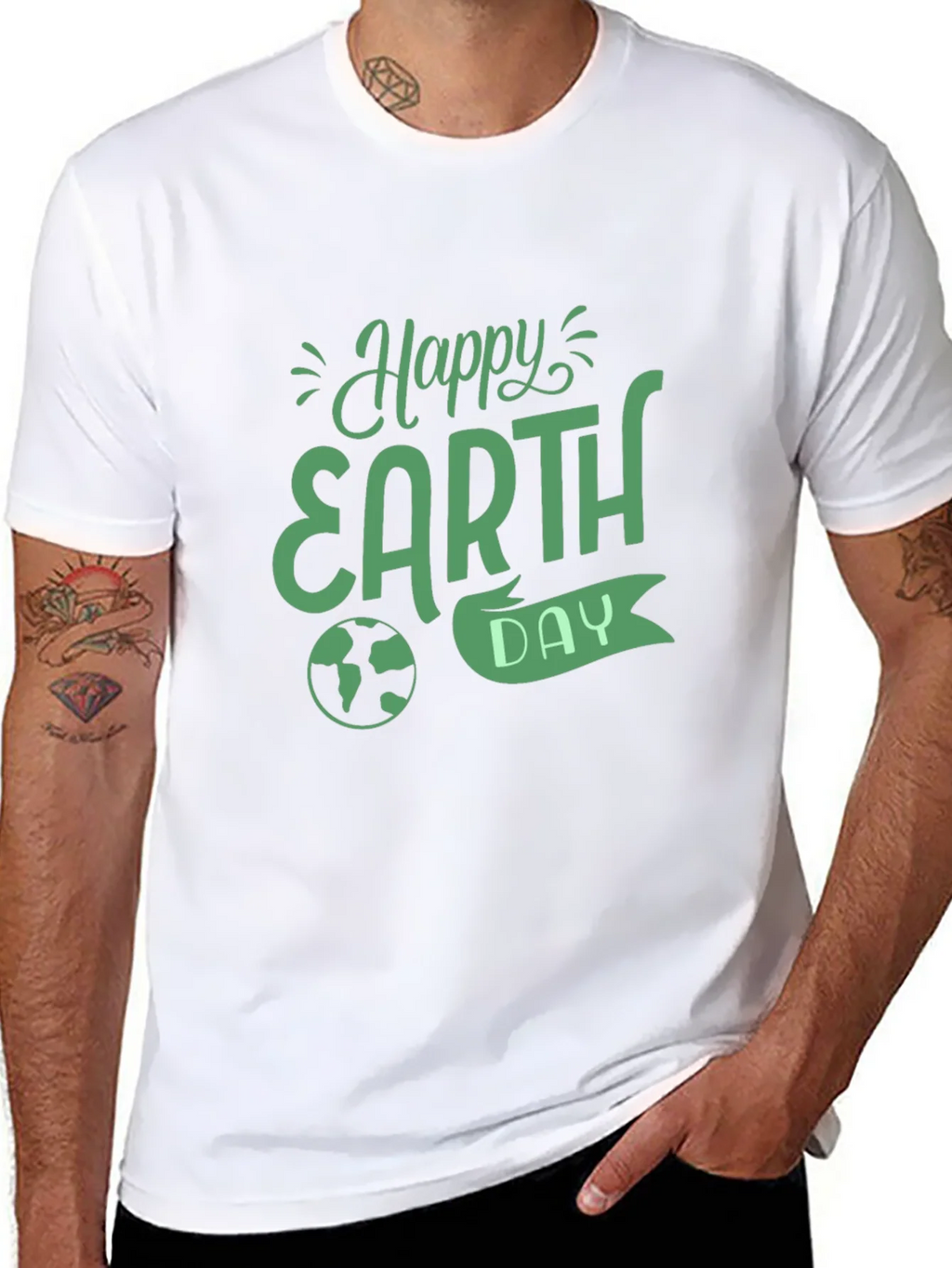 Happy Earth Day Black T-Shirt