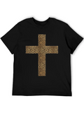 Leopard Print Cross Graphic Tee