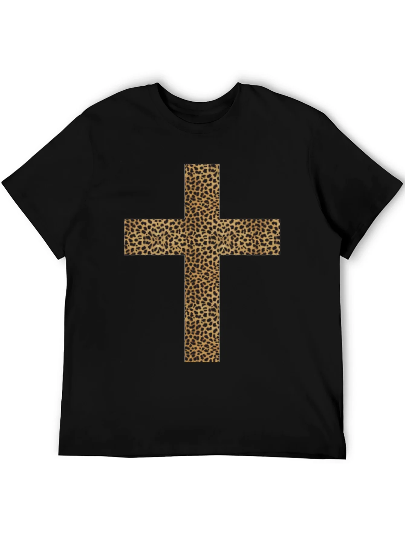 Leopard Print Cross Graphic Tee