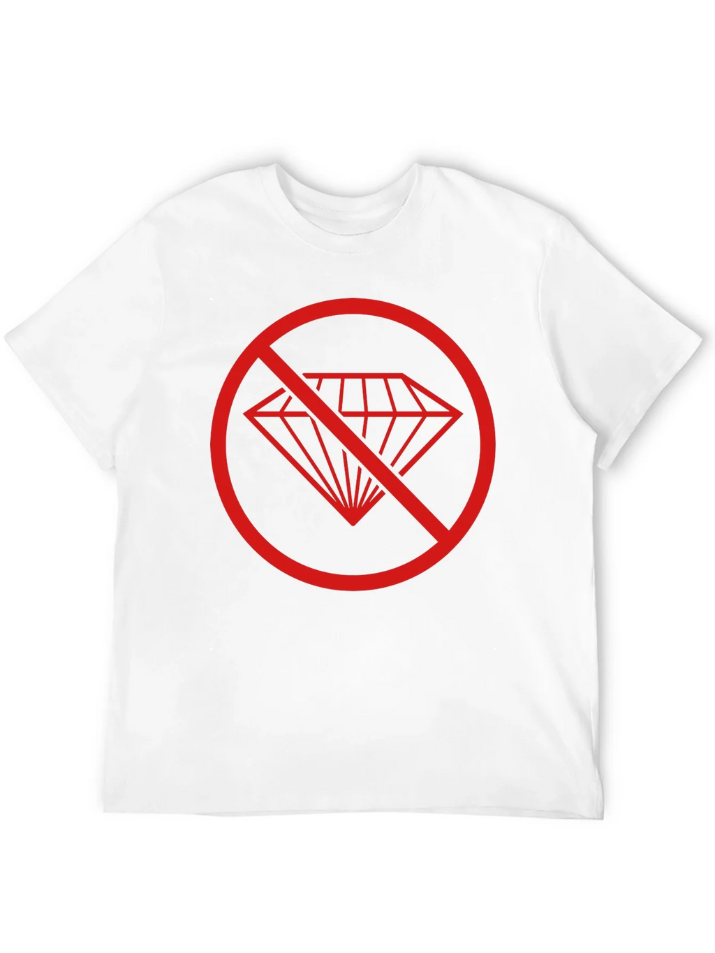 No Diamonds Black T-Shirt - Stylish Graphic Tee
