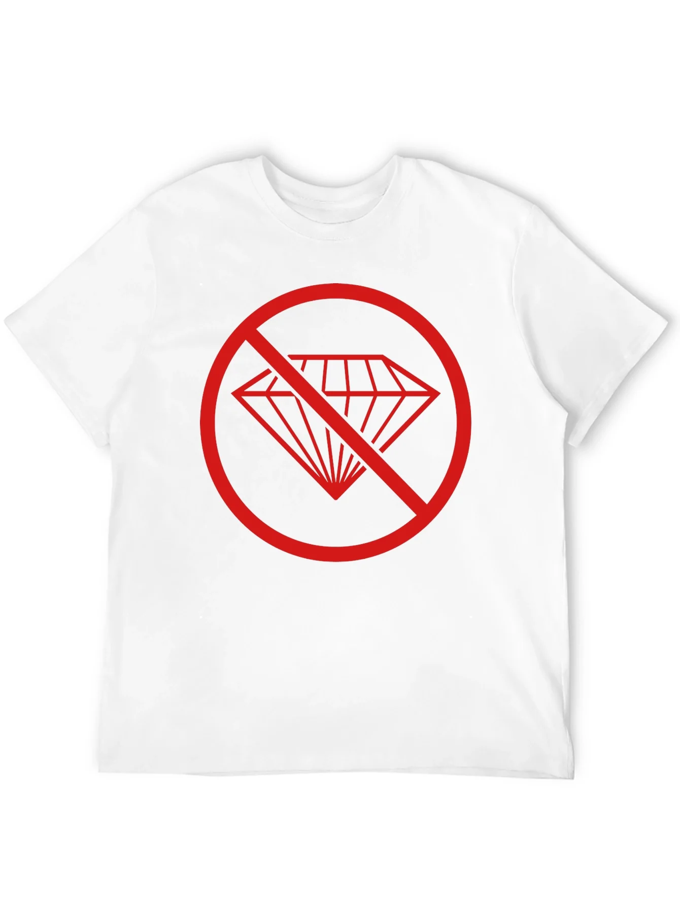 No Diamonds Black T-Shirt - Stylish Graphic Tee