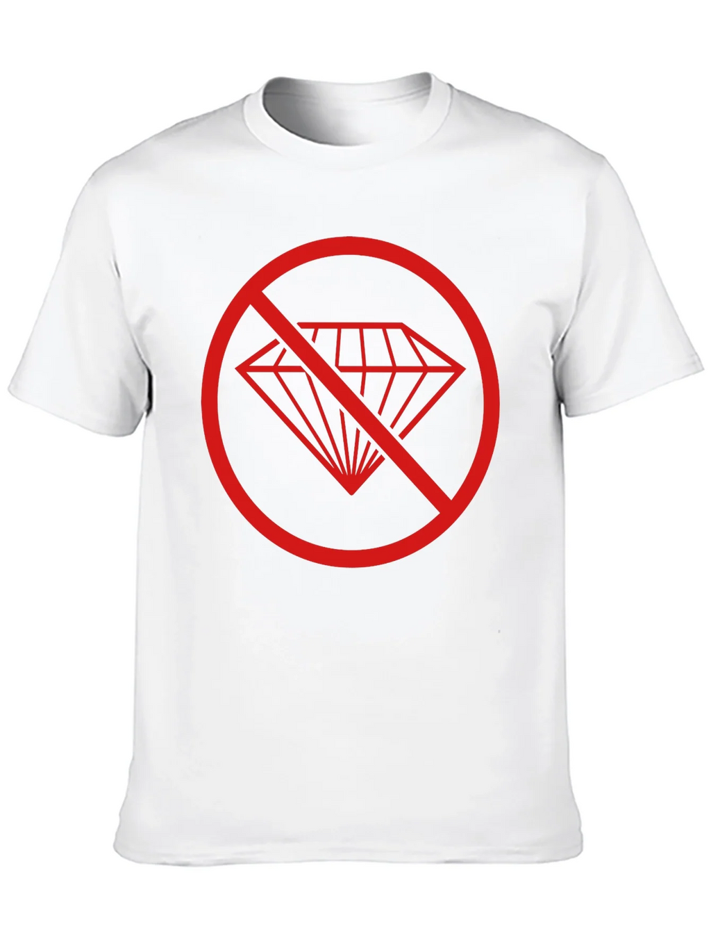 No Diamonds Black T-Shirt - Stylish Graphic Tee