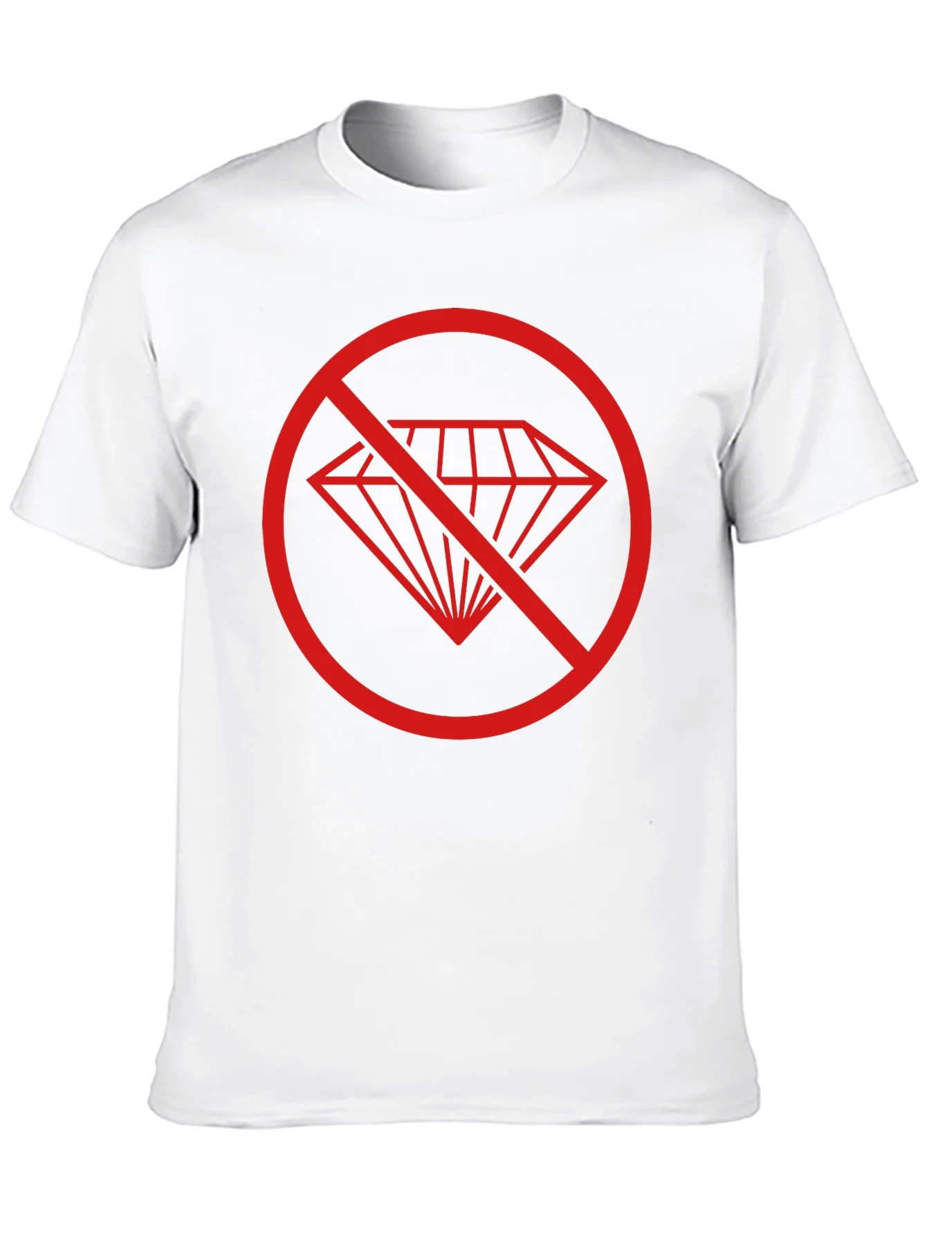 No Diamonds Black T-Shirt - Stylish Graphic Tee