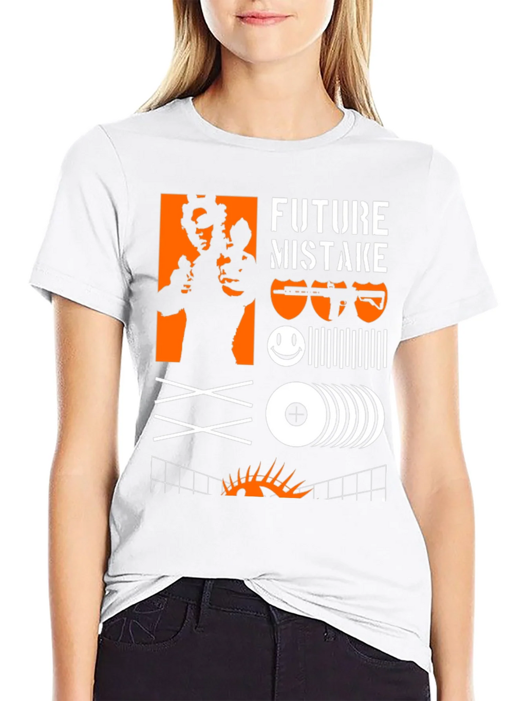 Edgy Graphic Tee: Future Mistake Design