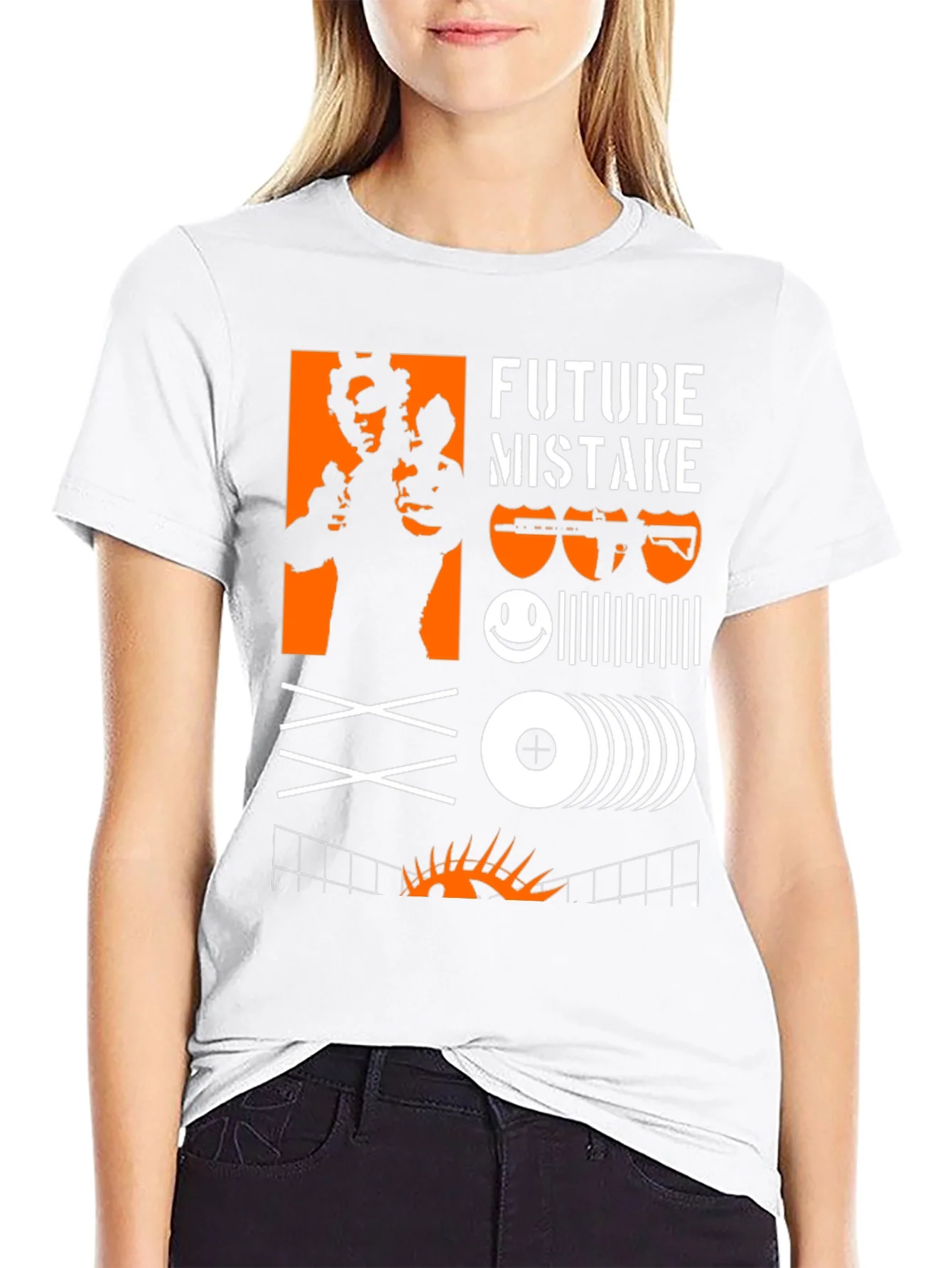 Edgy Graphic Tee: Future Mistake Design