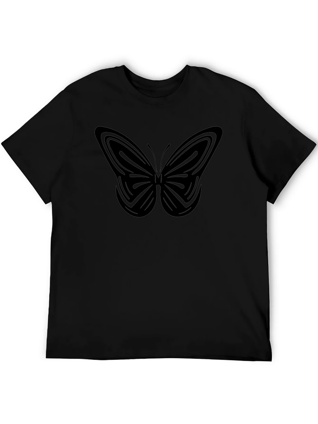 Butterfly Graphic Black T-Shirt - Modern Design