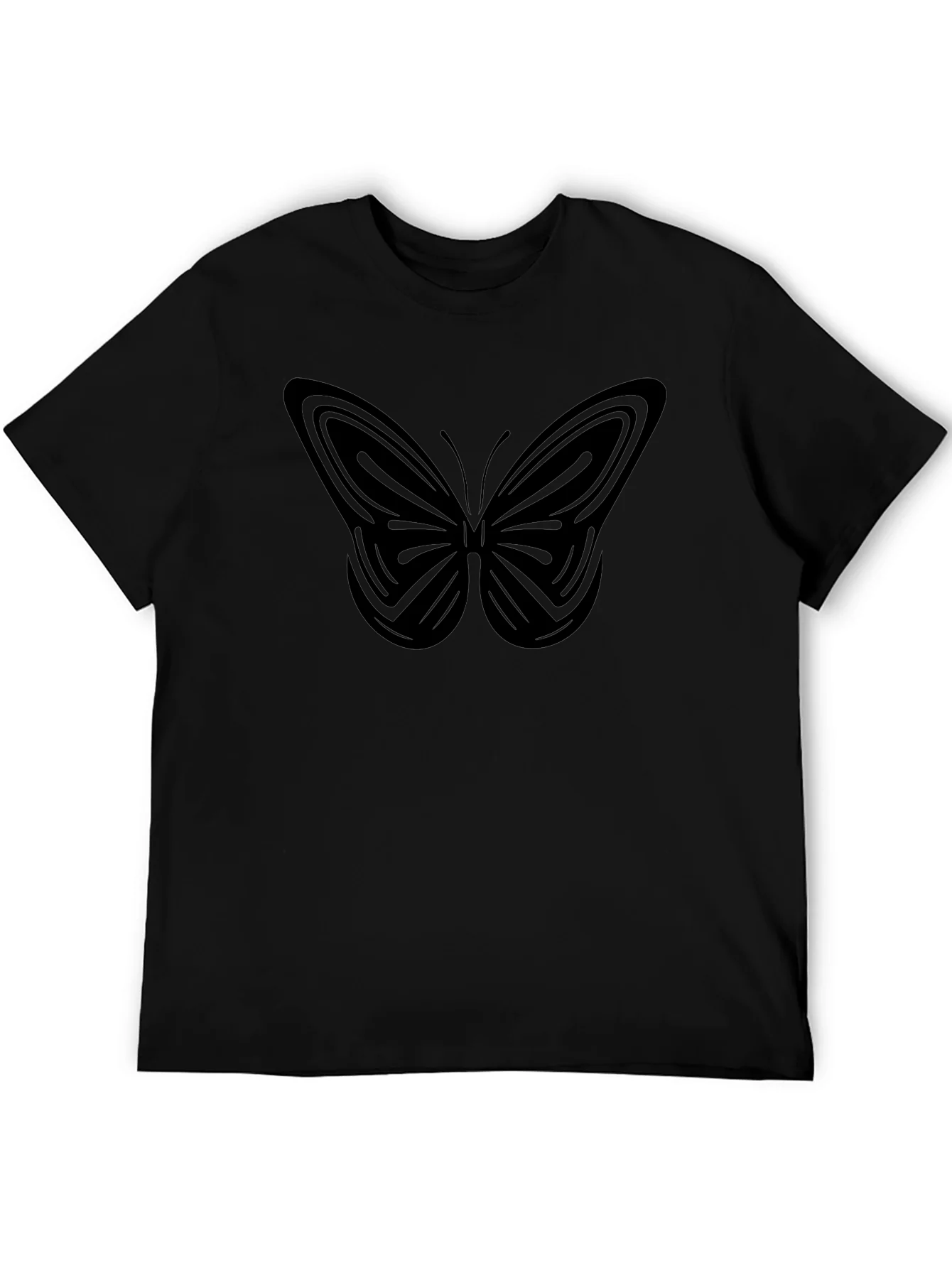 Butterfly Graphic Black T-Shirt - Modern Design