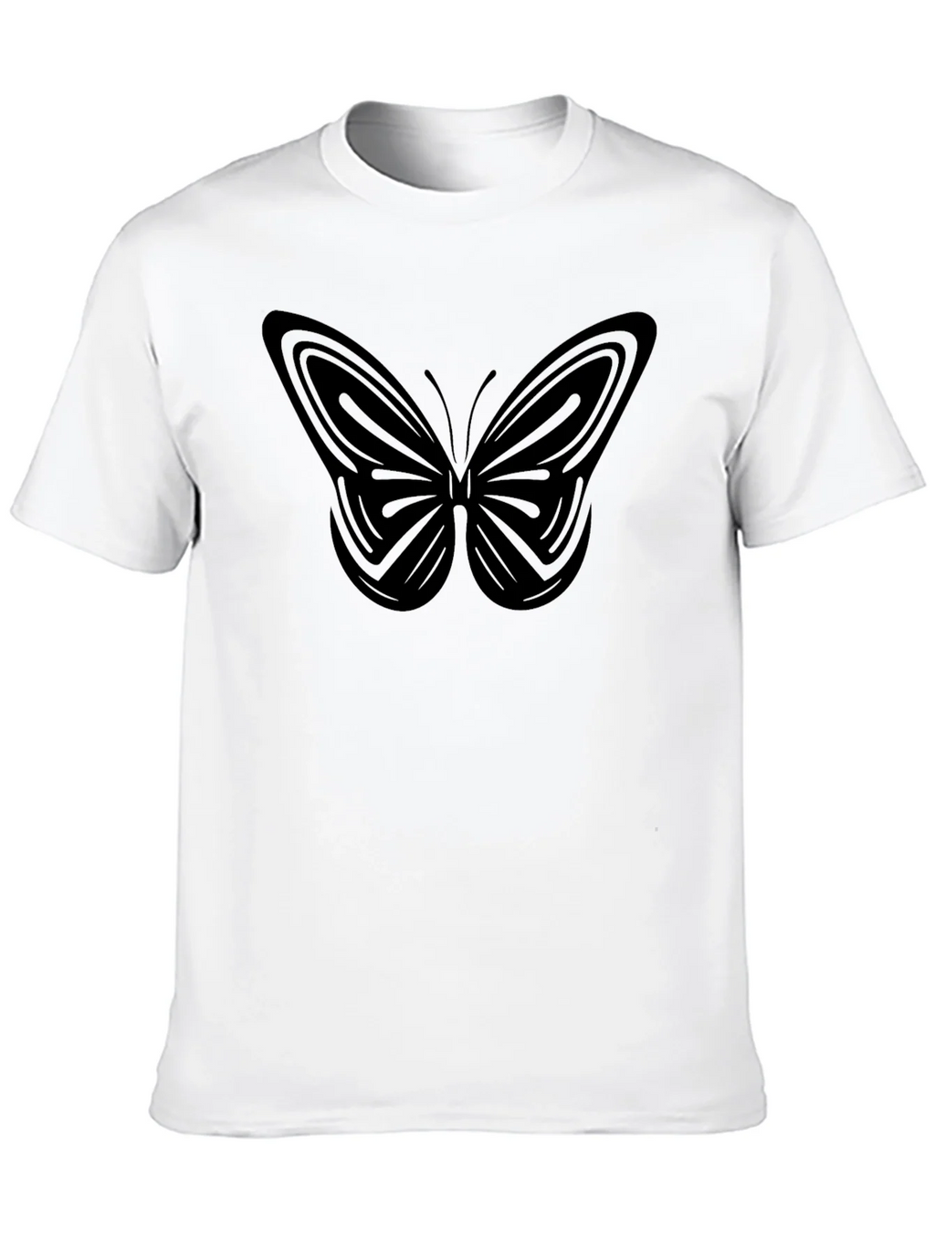 Butterfly Graphic Black T-Shirt - Modern Design