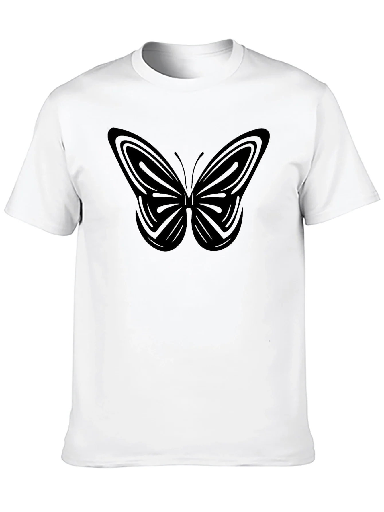 Butterfly Graphic Black T-Shirt - Modern Design