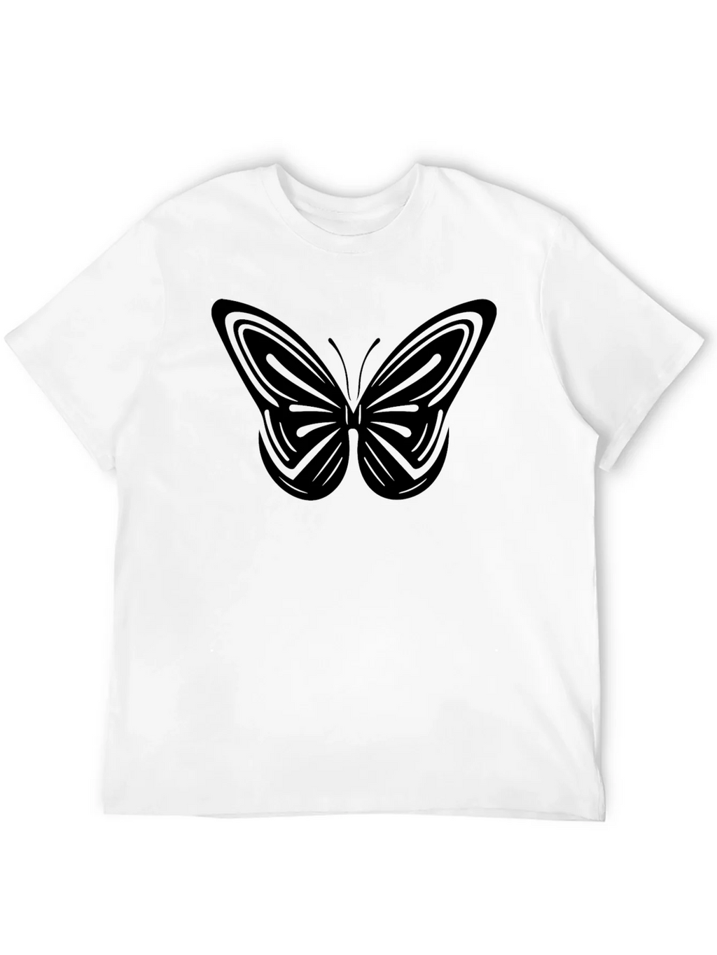 Butterfly Graphic Black T-Shirt - Modern Design