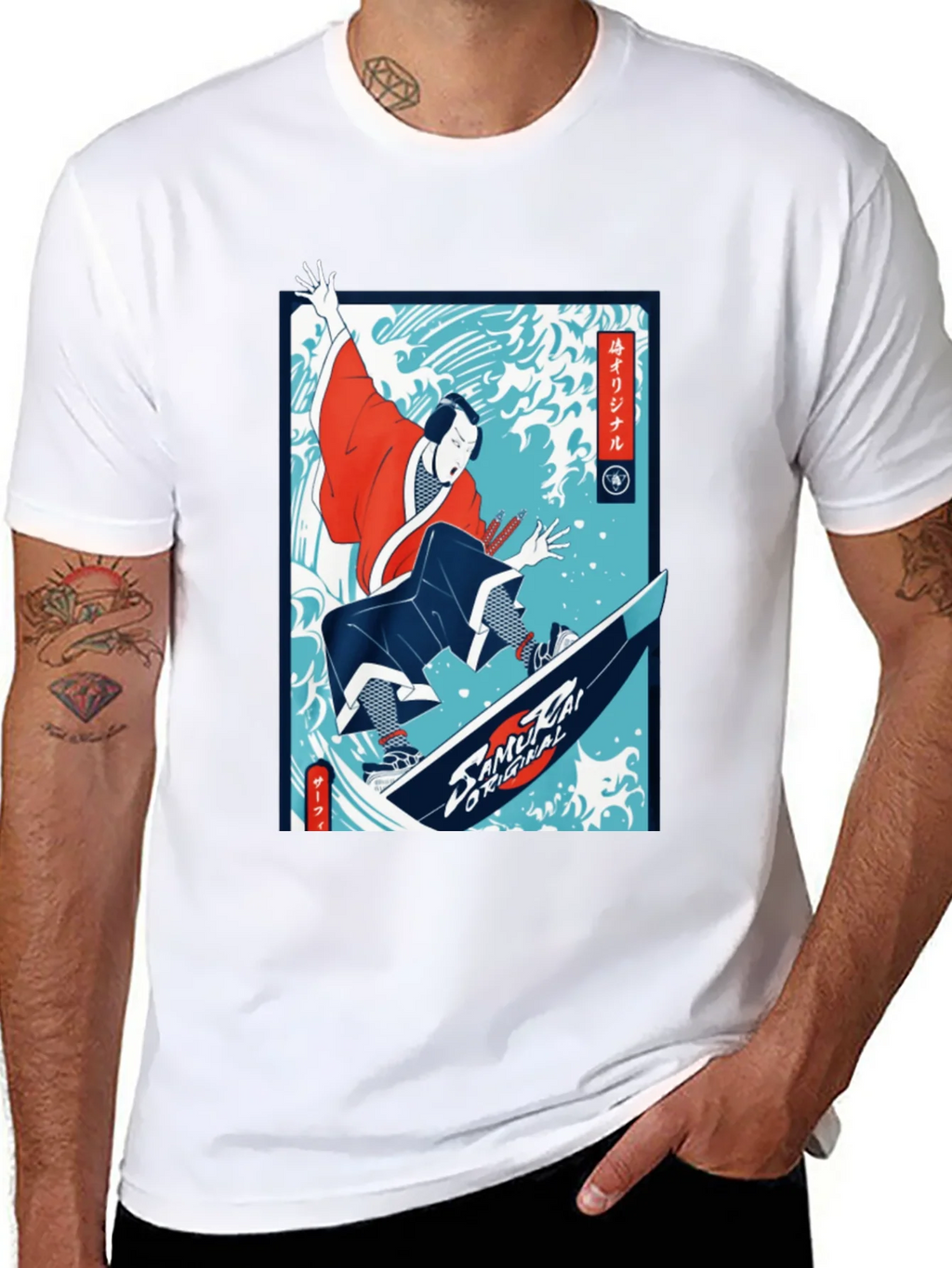 Samurai Surfer Graphic Tee