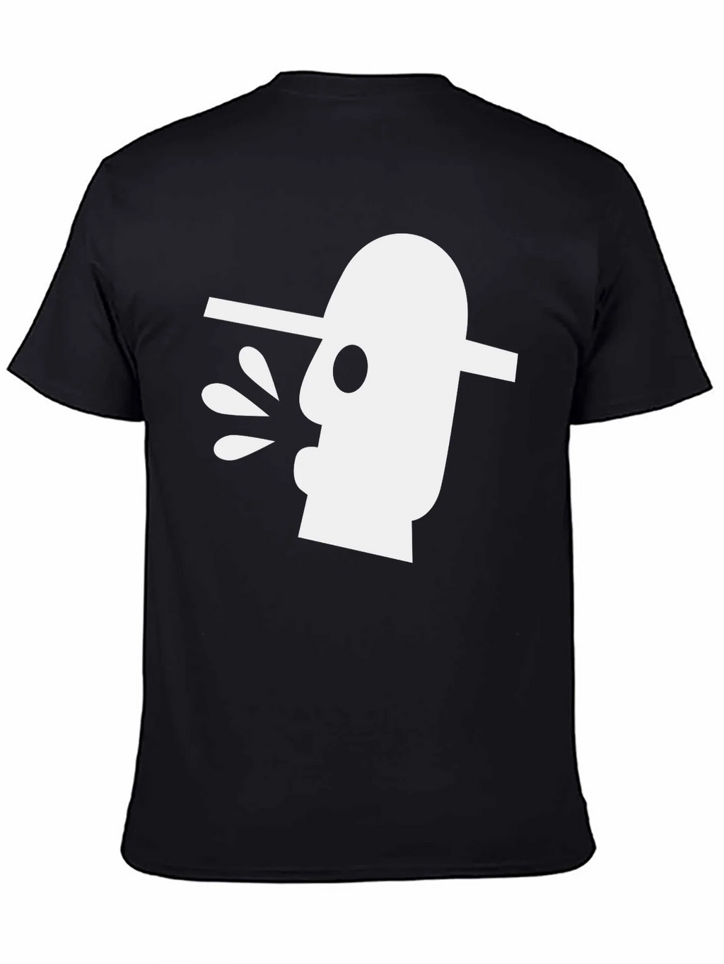 Abstract Art Graphic Tee - Black Cotton T-Shirt