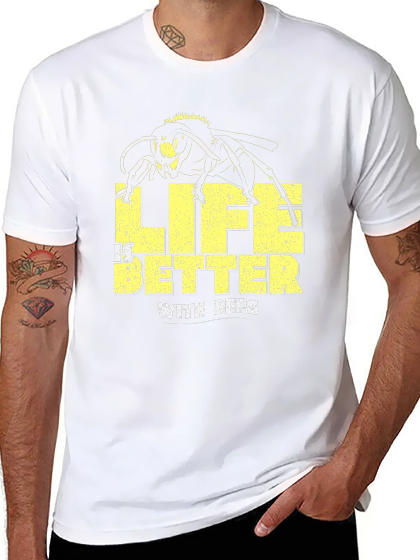 Life is Better with Bees Black T-Shirt