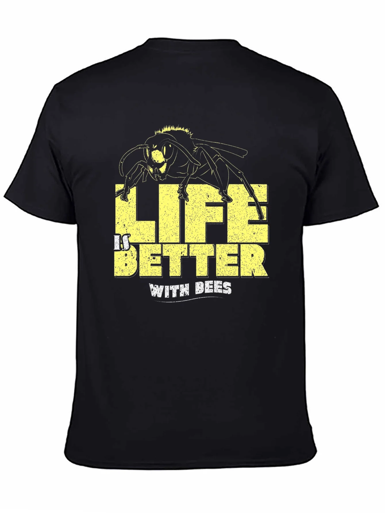 Life is Better with Bees Black T-Shirt