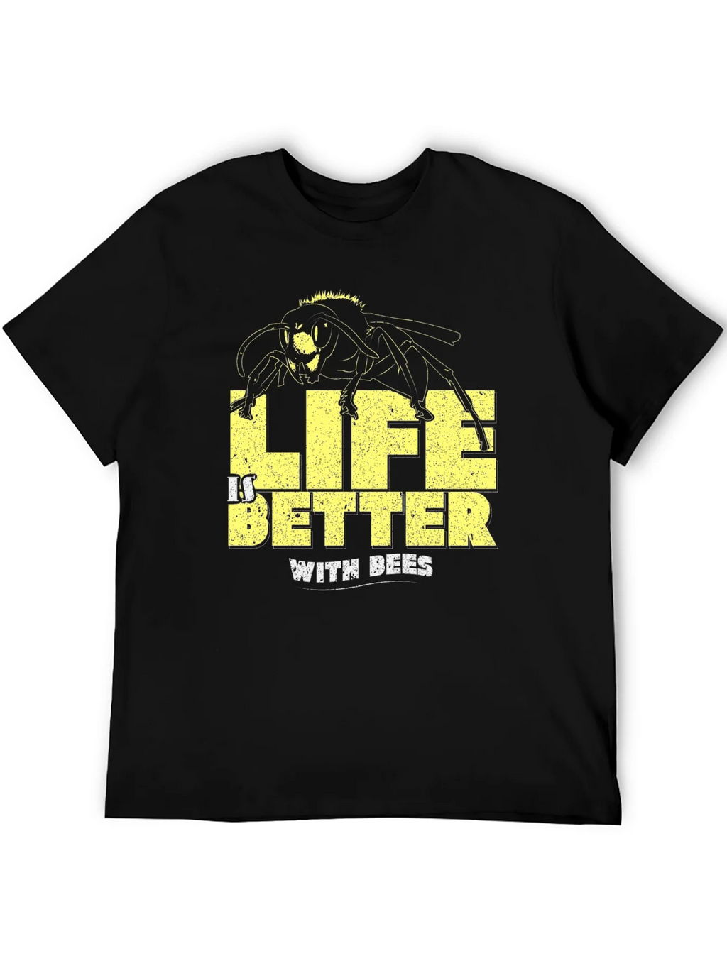 Life is Better with Bees Black T-Shirt