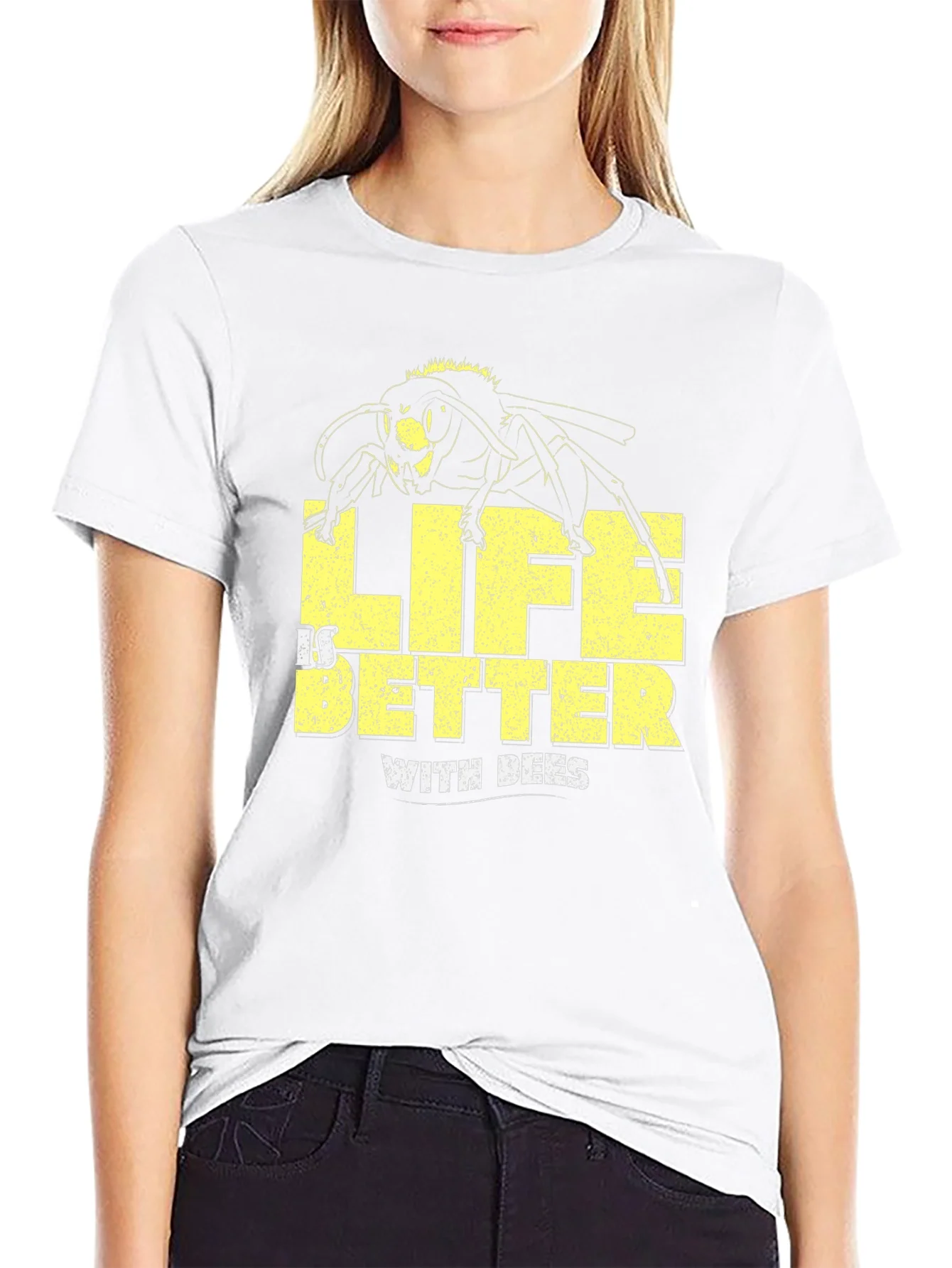 Life is Better with Bees Black T-Shirt