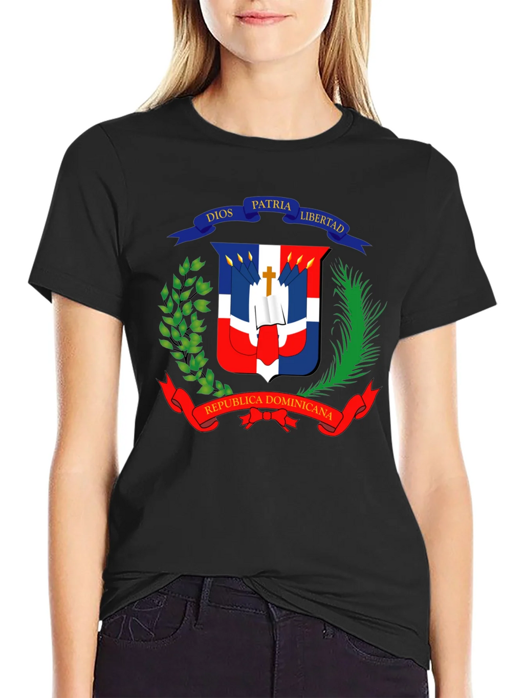 Dominican Republic Flag Emblem T-Shirt