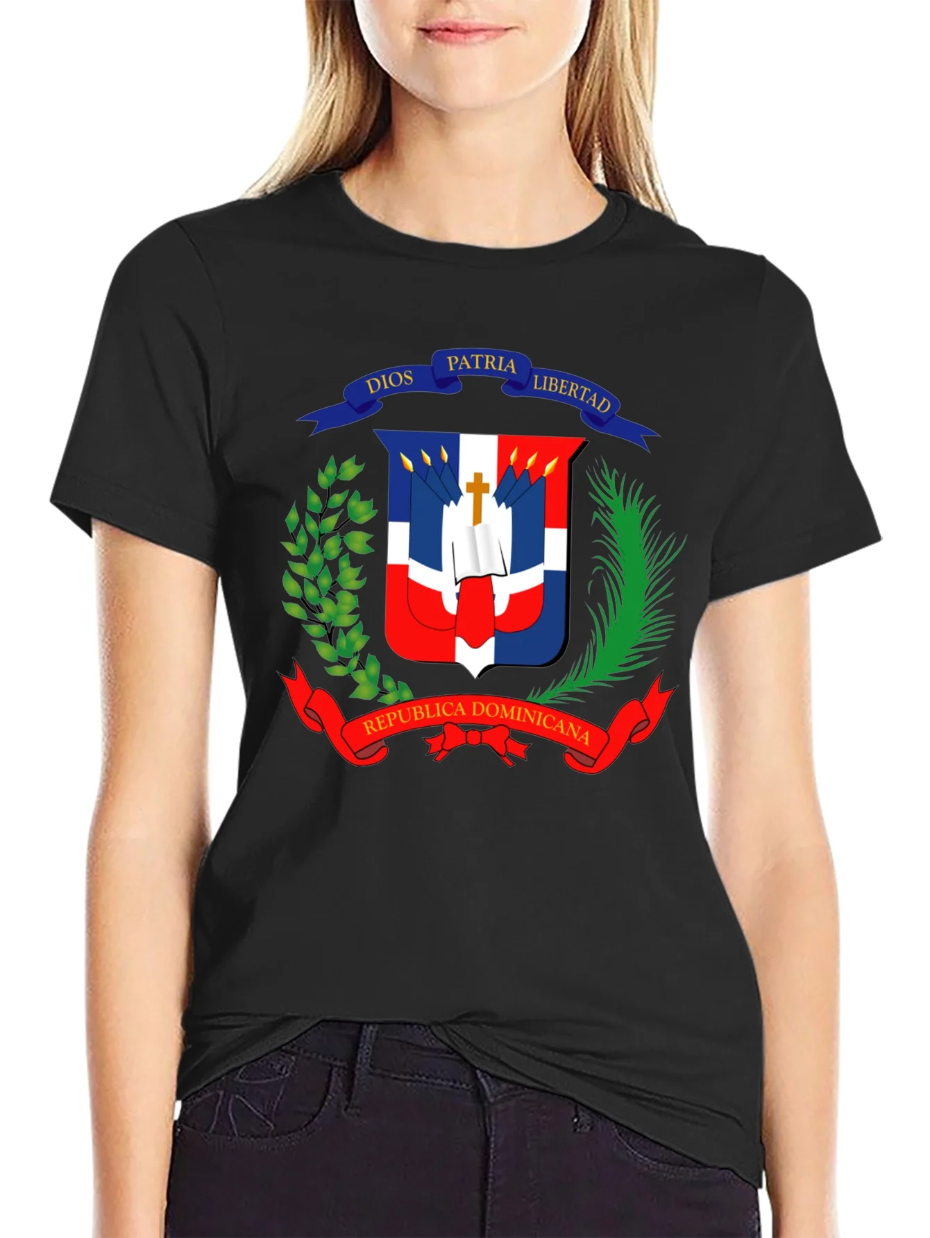 Dominican Republic Flag Emblem T-Shirt