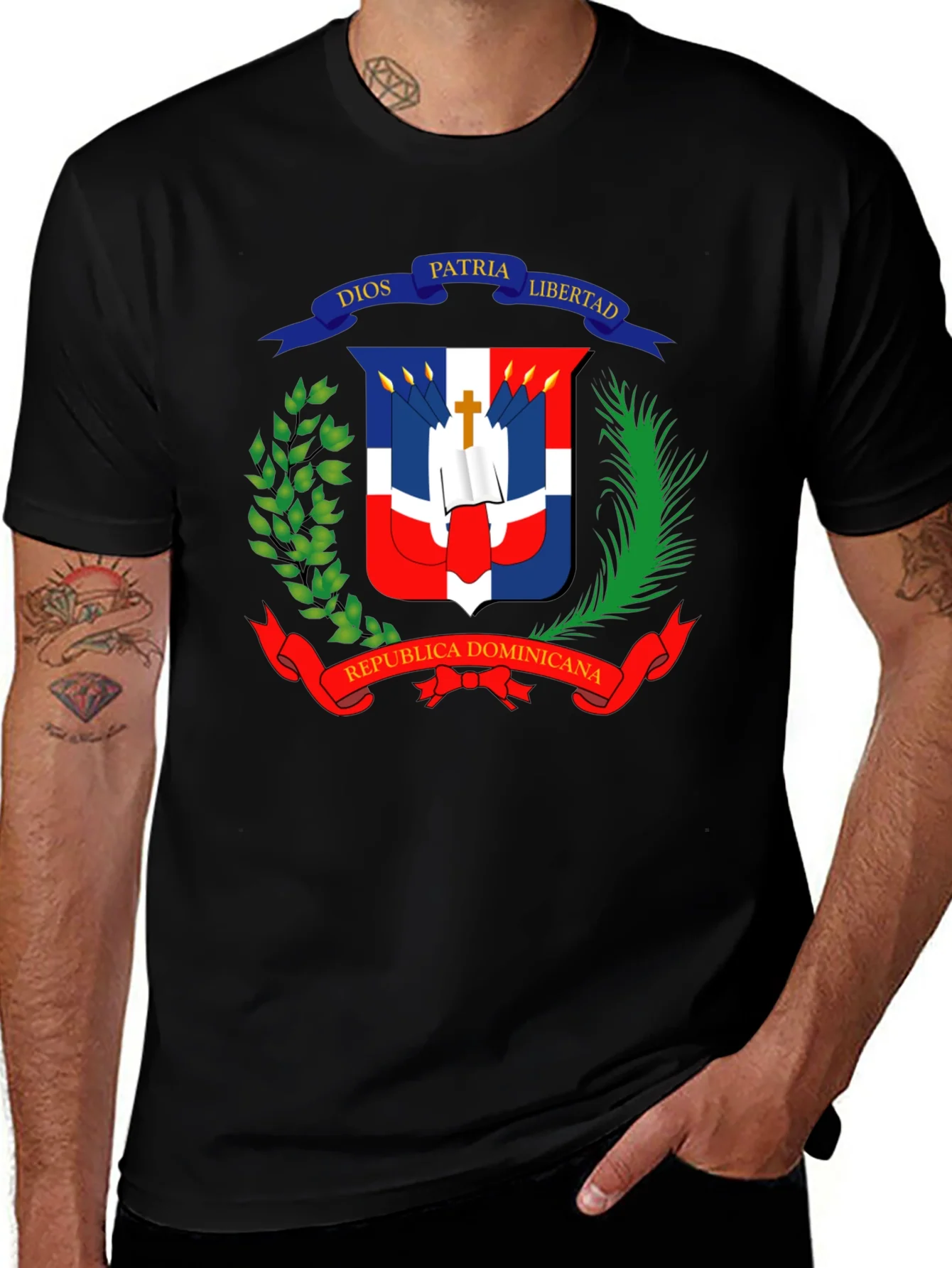 Dominican Republic Flag Emblem T-Shirt