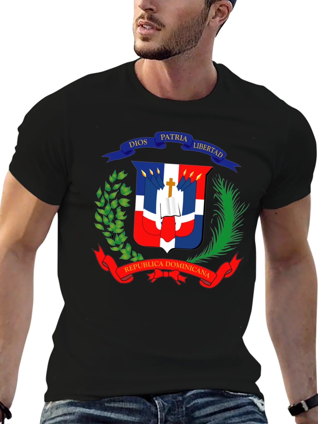 Dominican Republic Flag Emblem T-Shirt