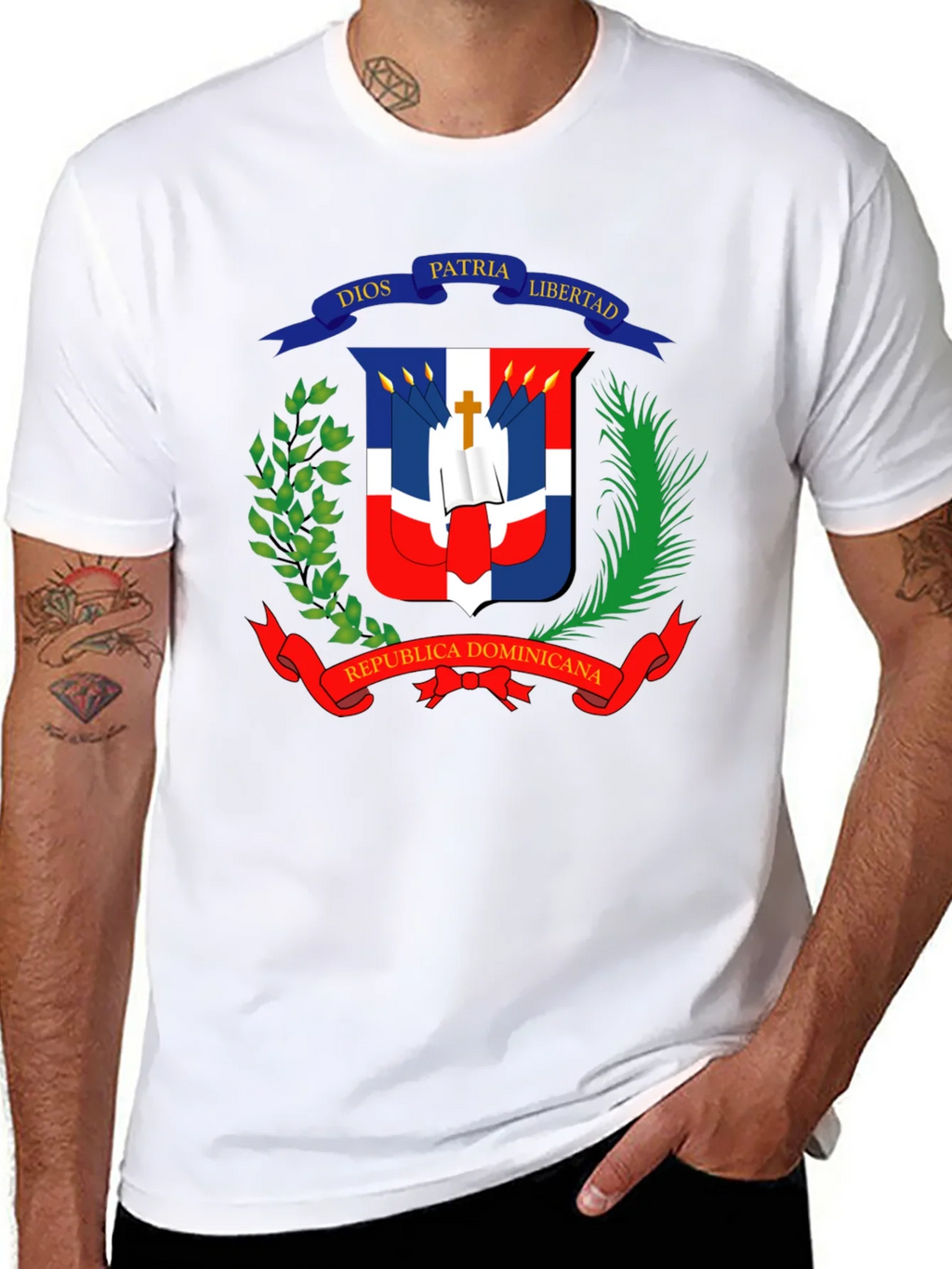 Dominican Republic Flag Emblem T-Shirt