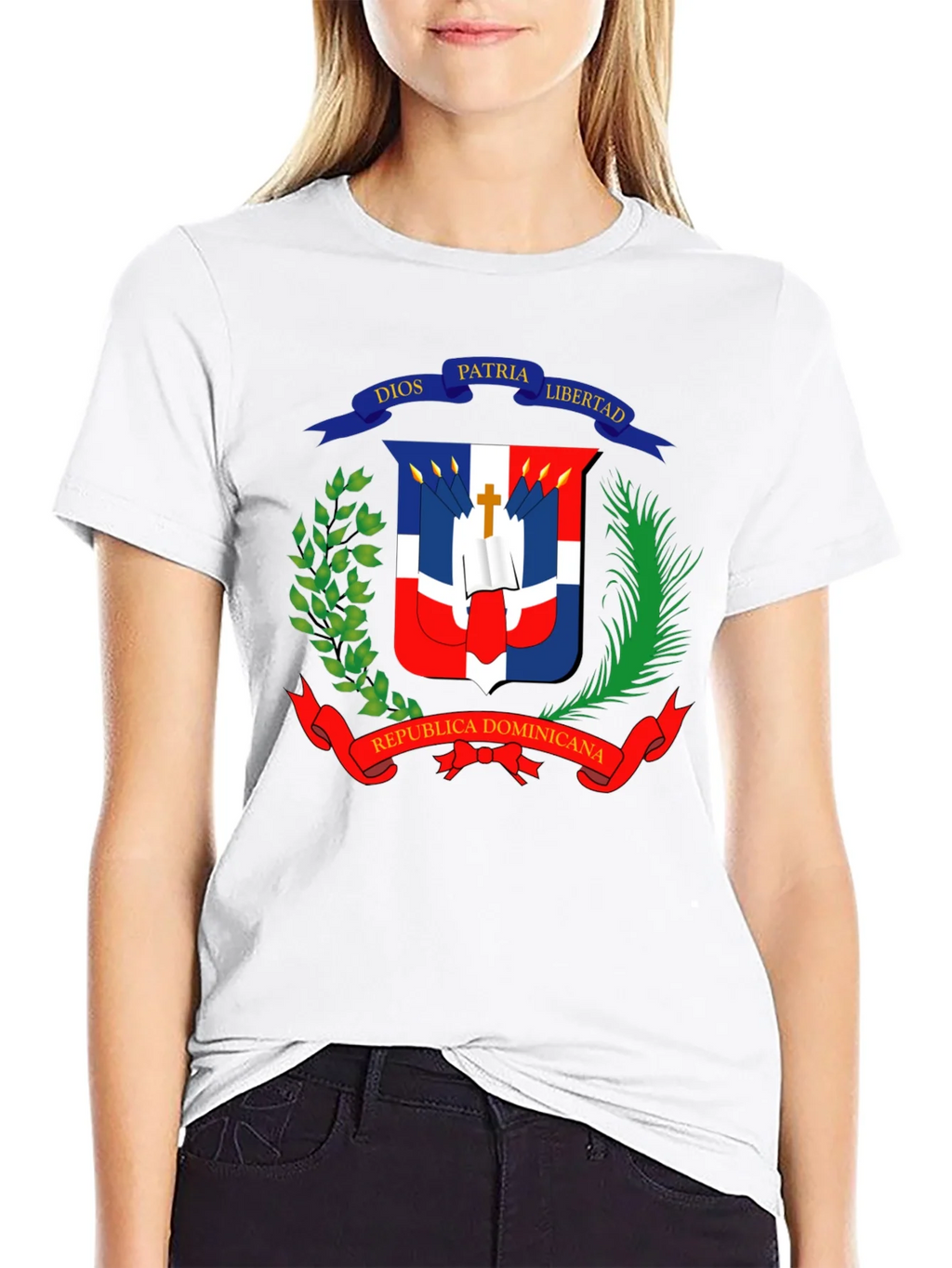 Dominican Republic Flag Emblem T-Shirt